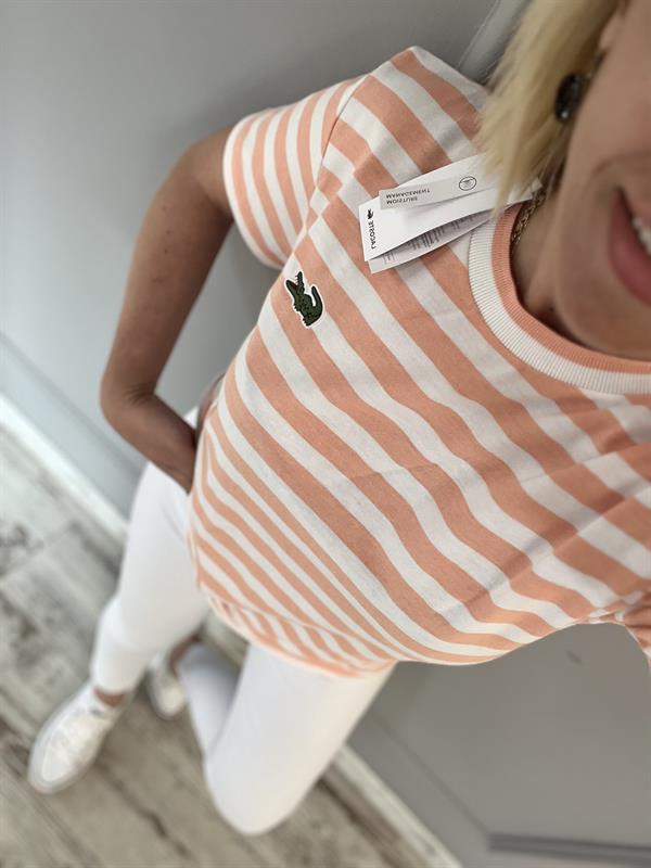 SOMON RENGİ ÇİZGİLİ ORJ MARKA TSHRT 