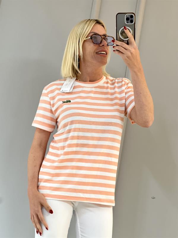 SOMON RENGİ ÇİZGİLİ ORJ MARKA TSHRT 