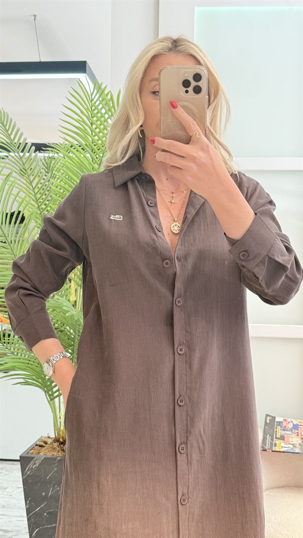 STEFF KAHVERENGİ ELBİSE