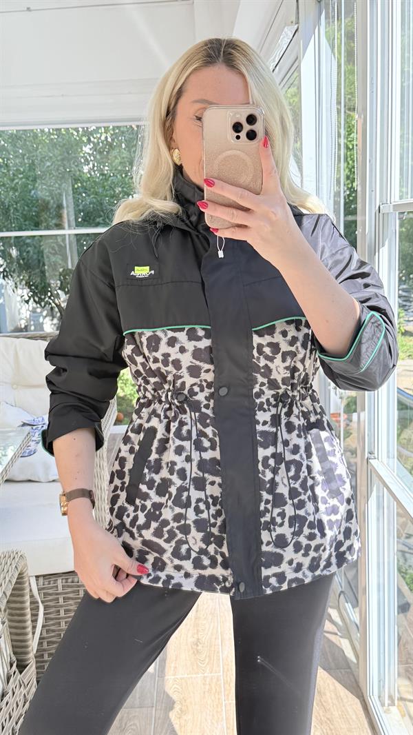 STONE LEOPAR DETAYLI TRENÇ