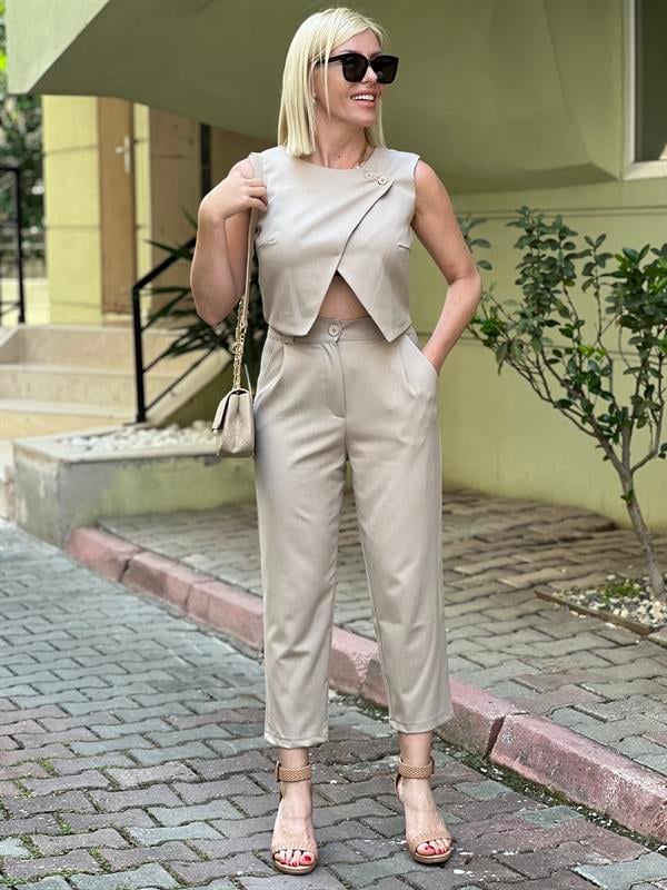 TAŞRENGİ YELEKLİ TAKIM