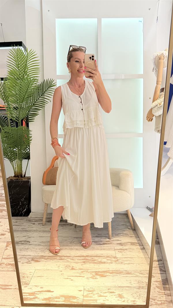 TİARA BEYAZ ETEKLİ TAKIM