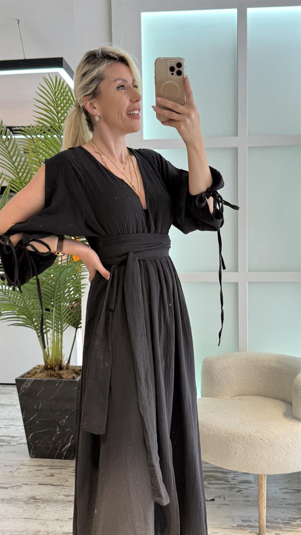 VANESSA HELEN SİYAH ELBİSE 