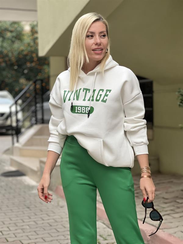 VINTAGE BEYAZ SWEAT 