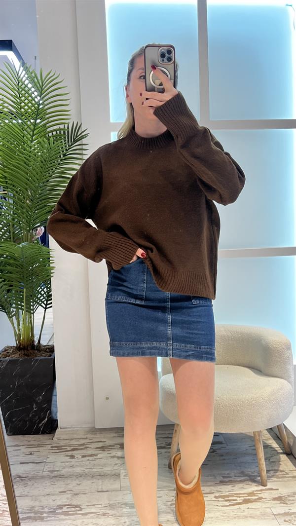 WALLEY KAHVE RENGİ KAZAK