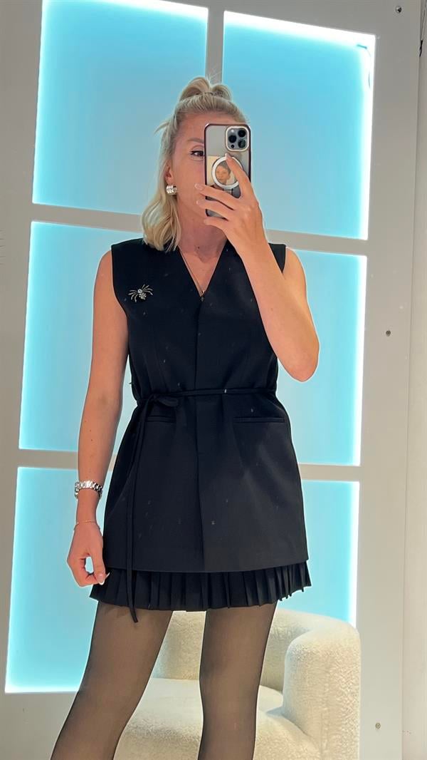 WERYT BRONŞLU SİYAH YELEK 