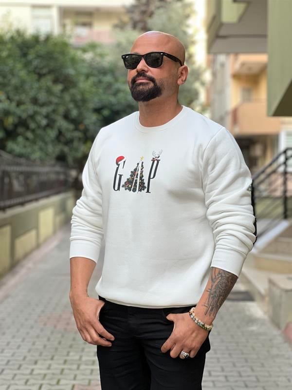 WINE GAP NOEL BEYAZ SWEATSHIRT