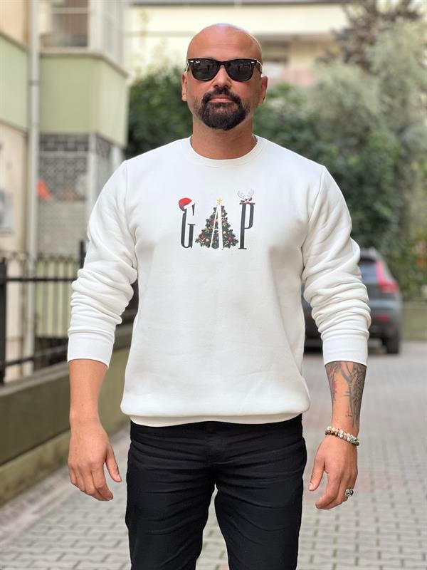 WINE GAP NOEL BEYAZ SWEATSHIRT