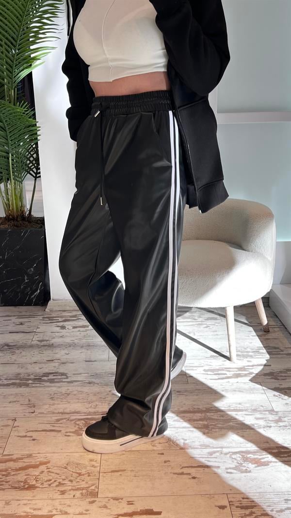 WİNTRİ SİYAH DERİ PANTOLON