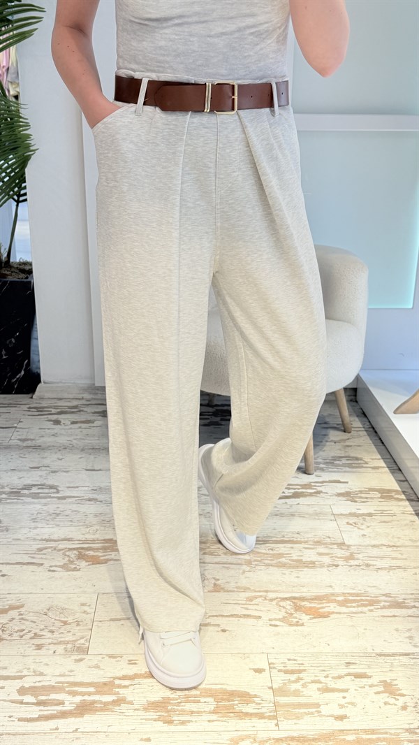 WRYY GRİ KEMERLİ PANTOLON 