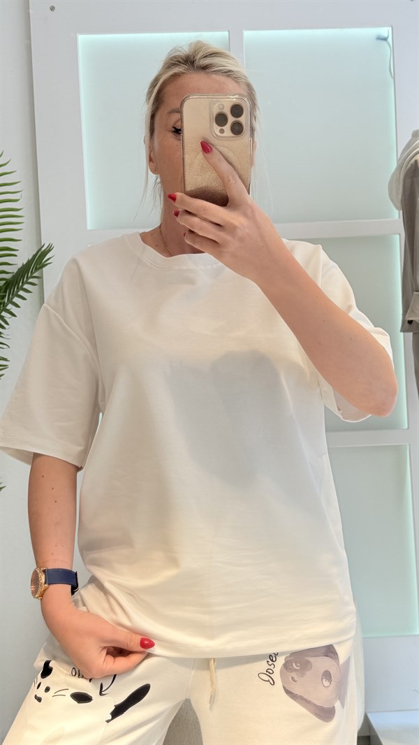 YUNY BEYAZ TSHRT 