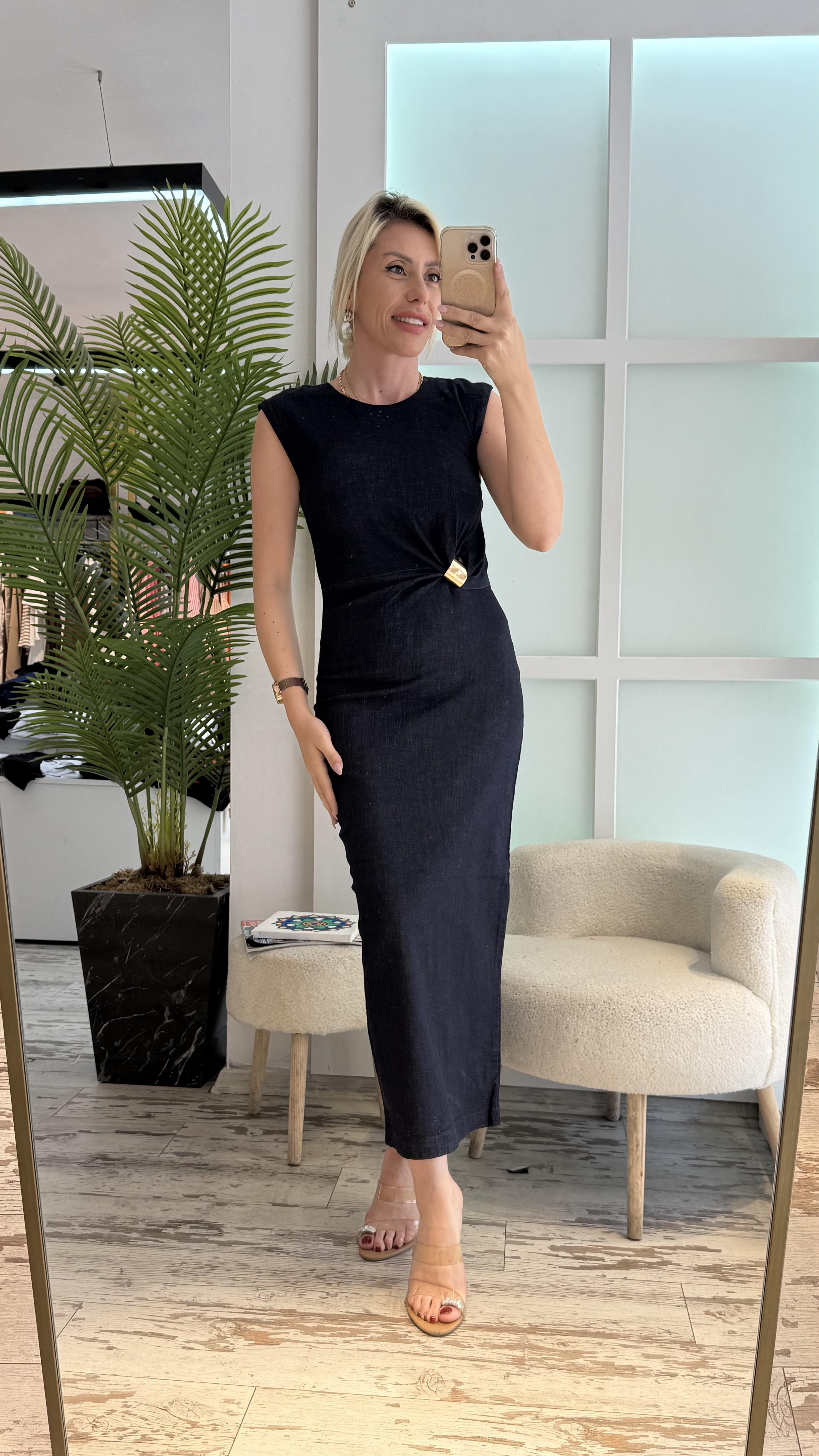 ABELİA TOKALI KOT ELBİSE