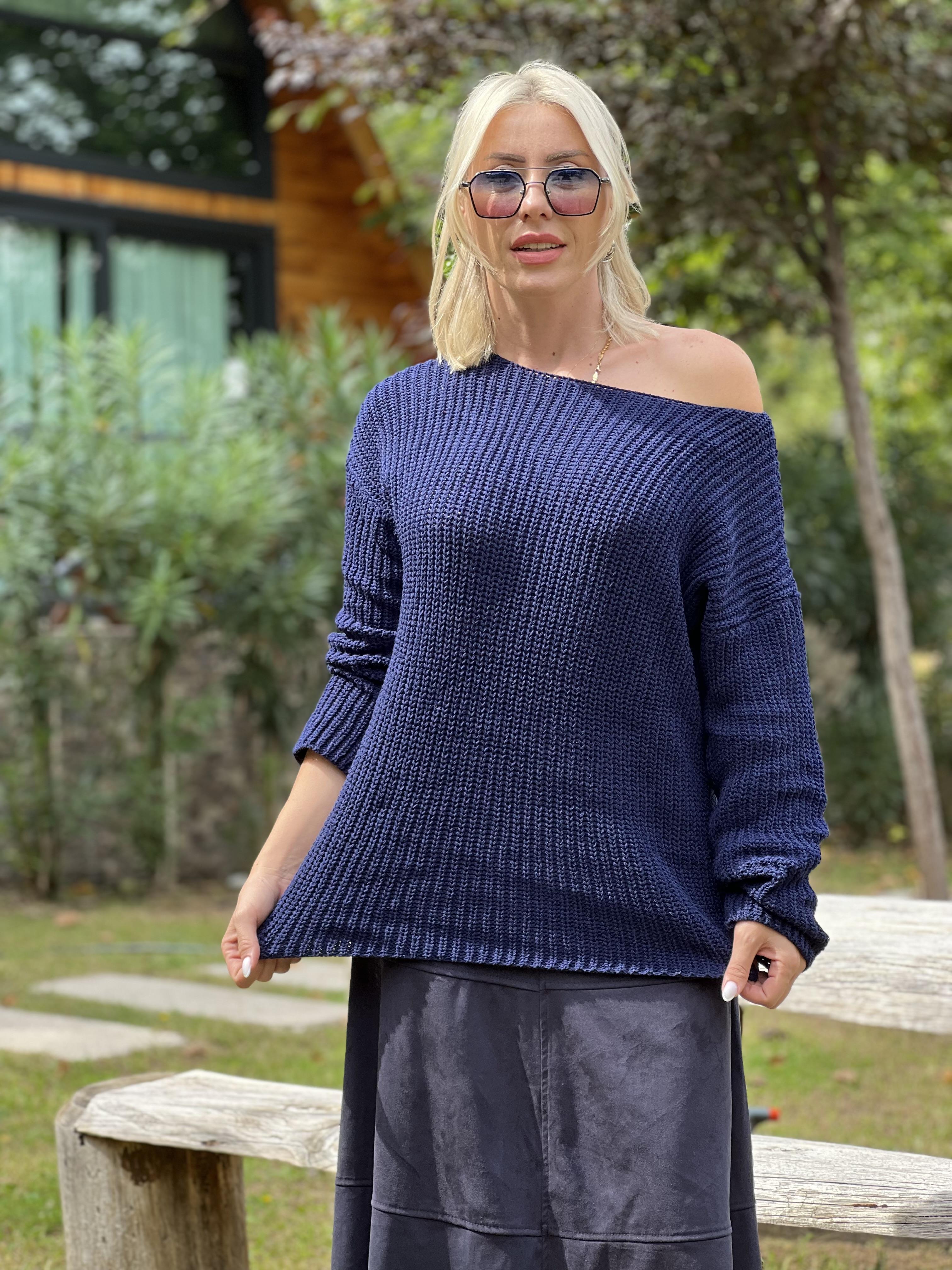 BAG LACİVERT KAZAK