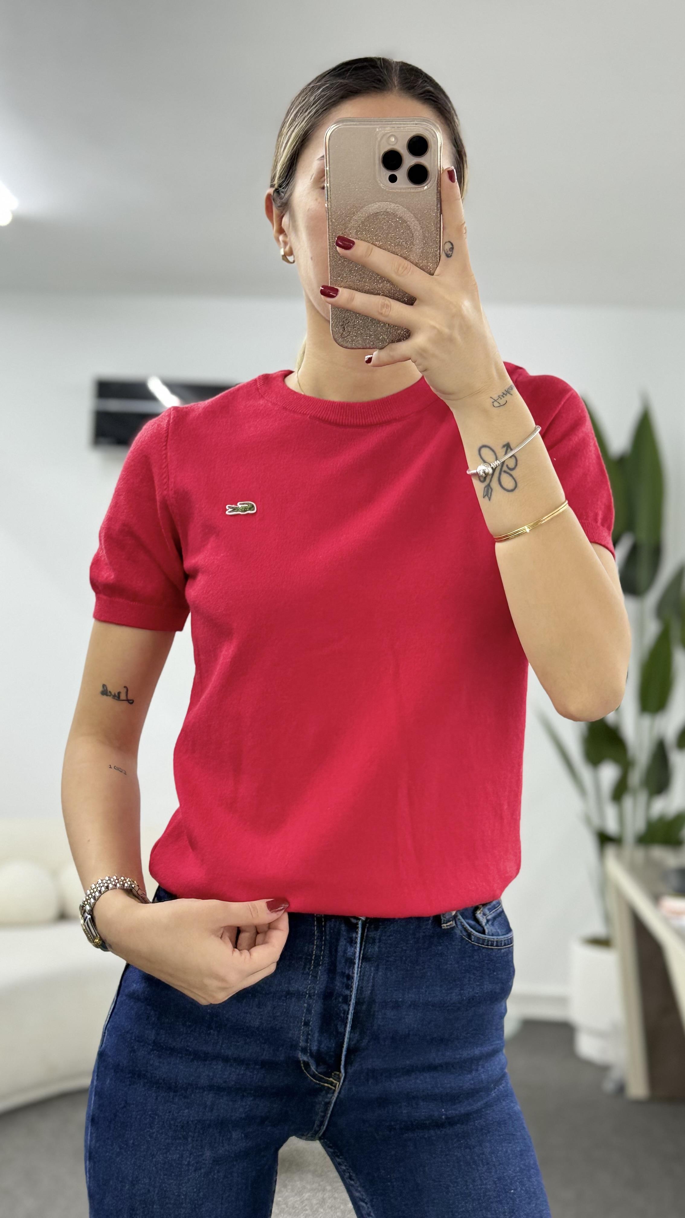 BELİS KIRMIZI KISA KOLLU TRİKO KAZAK