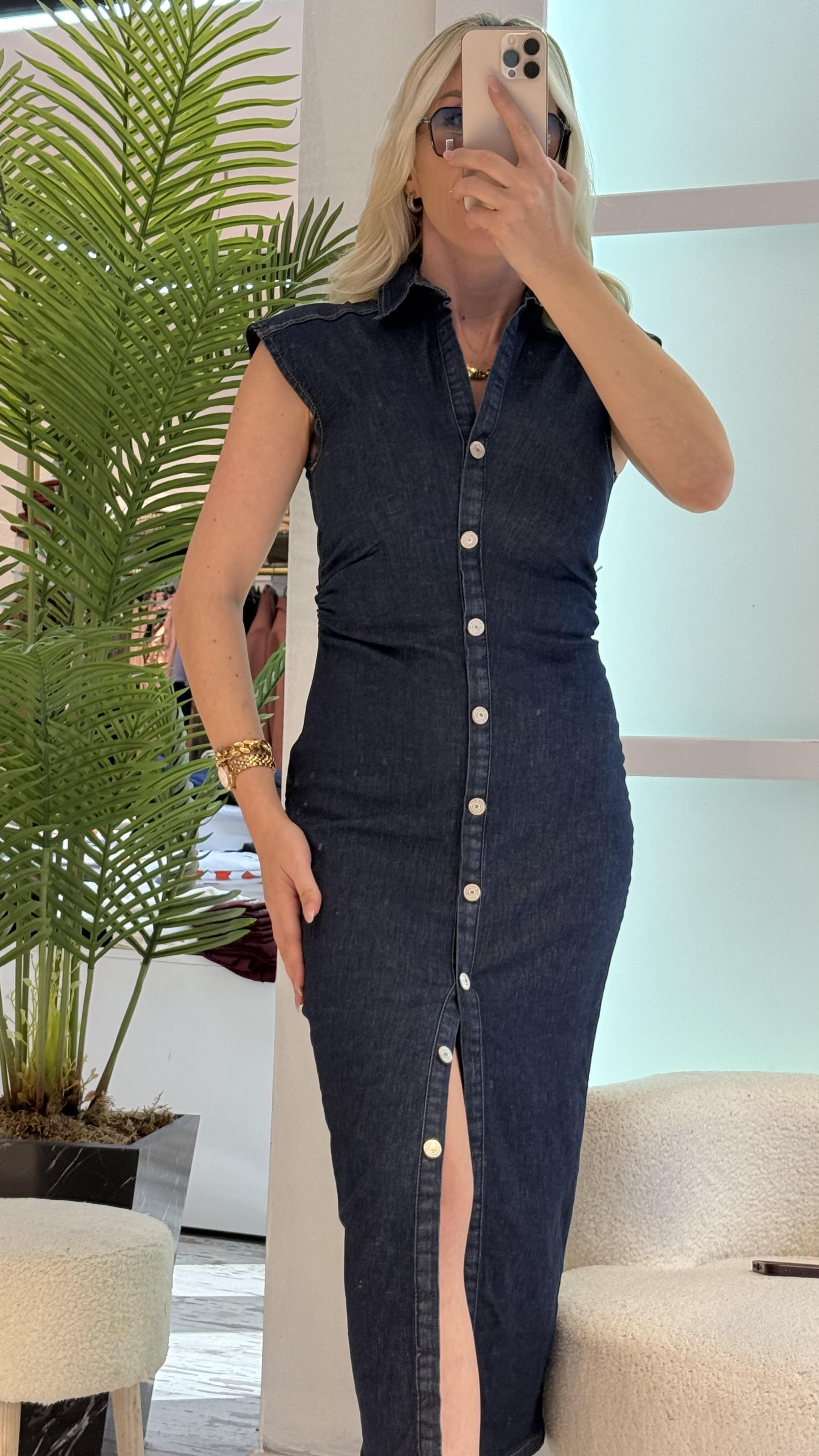 BLONDİE KOT ELBİSE