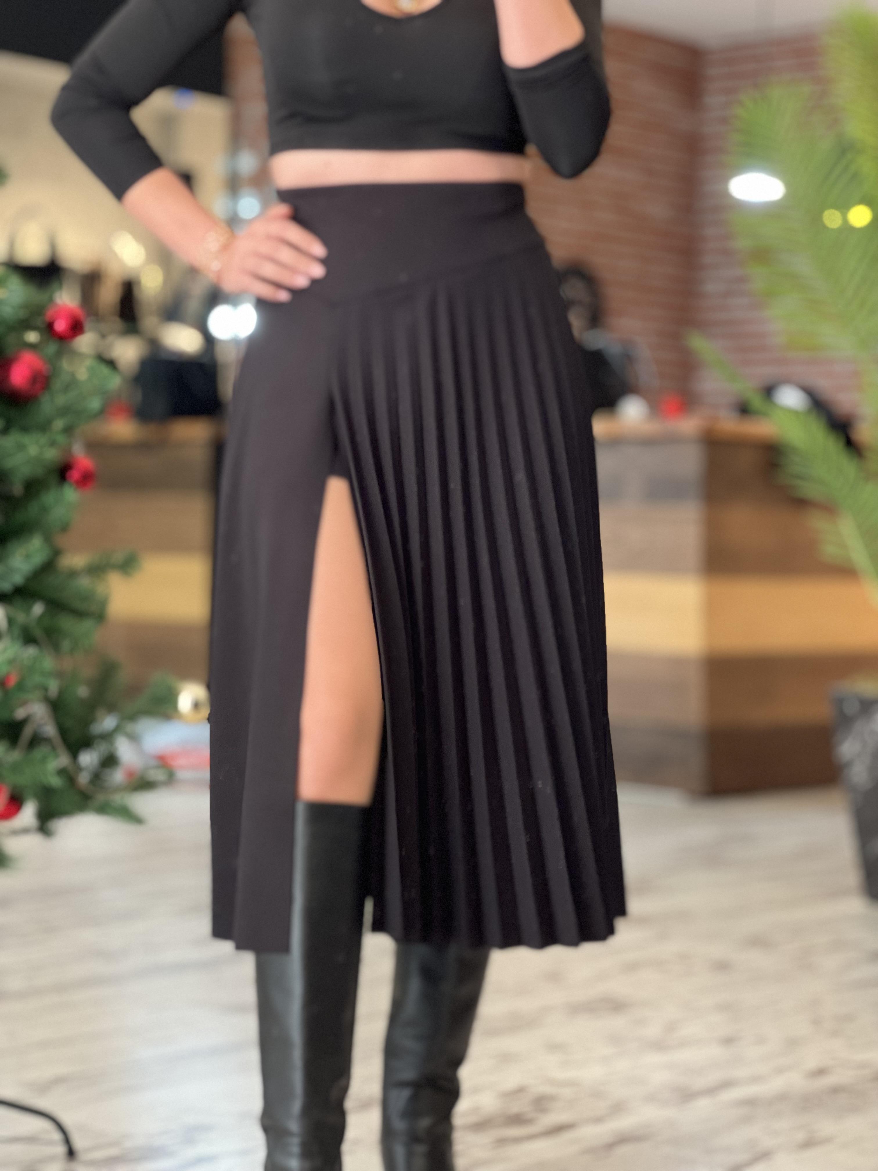 FANY PİLELİ MİDİ ŞORTLU ETEK