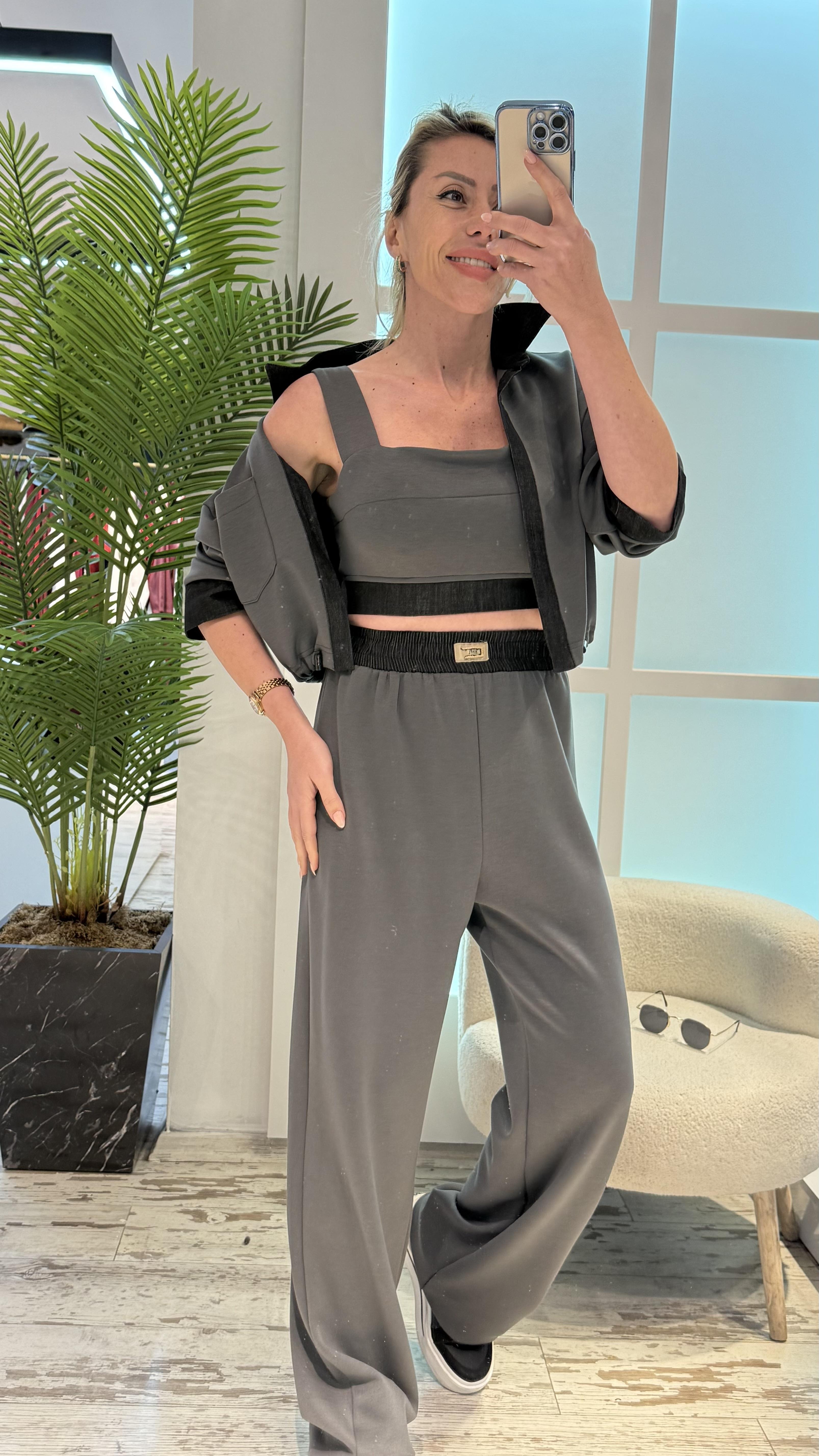 FELİCE GRİ ÜÇLÜ TAKIM