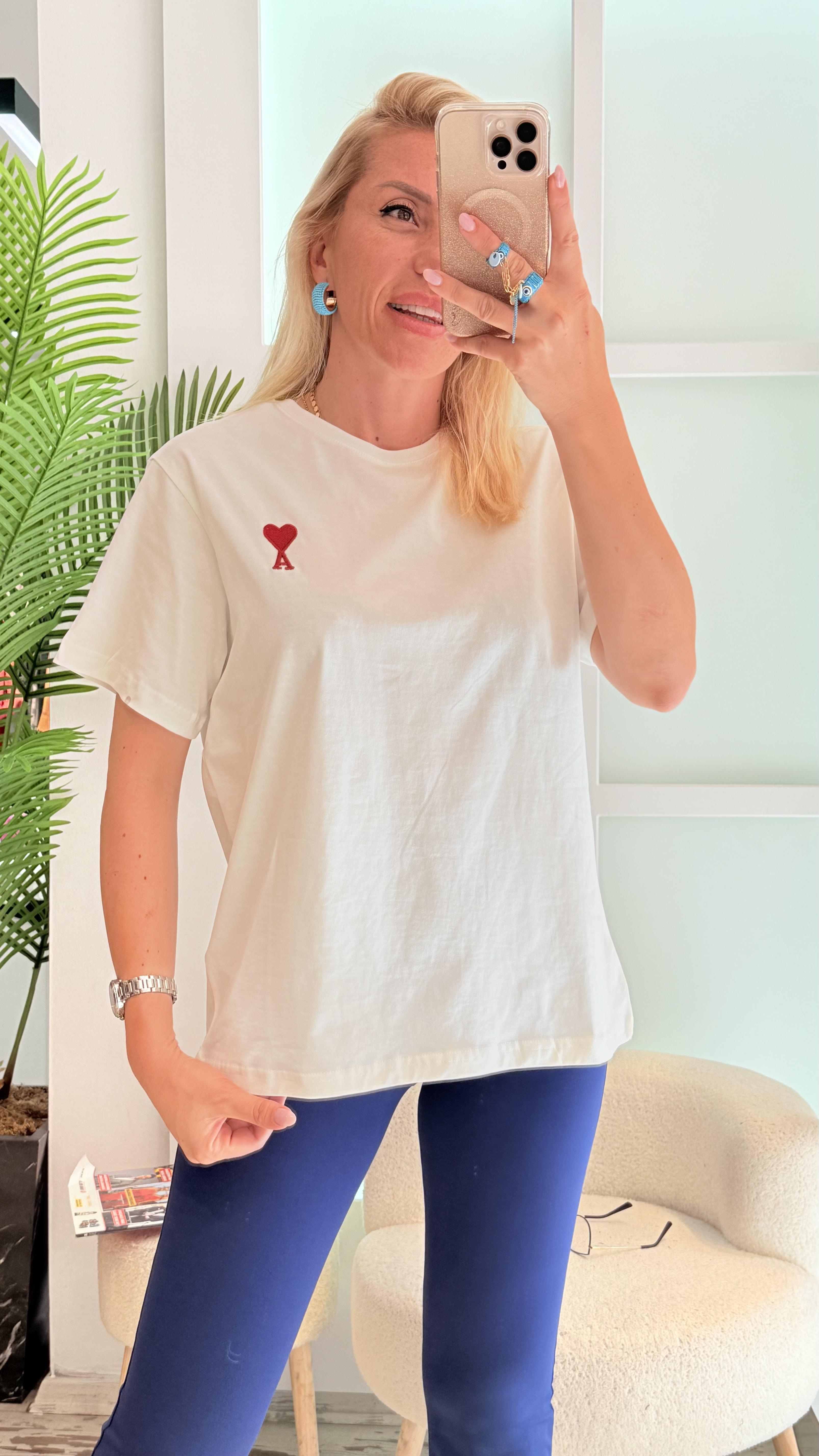 FLOWERS BEYAZ TSHIRT