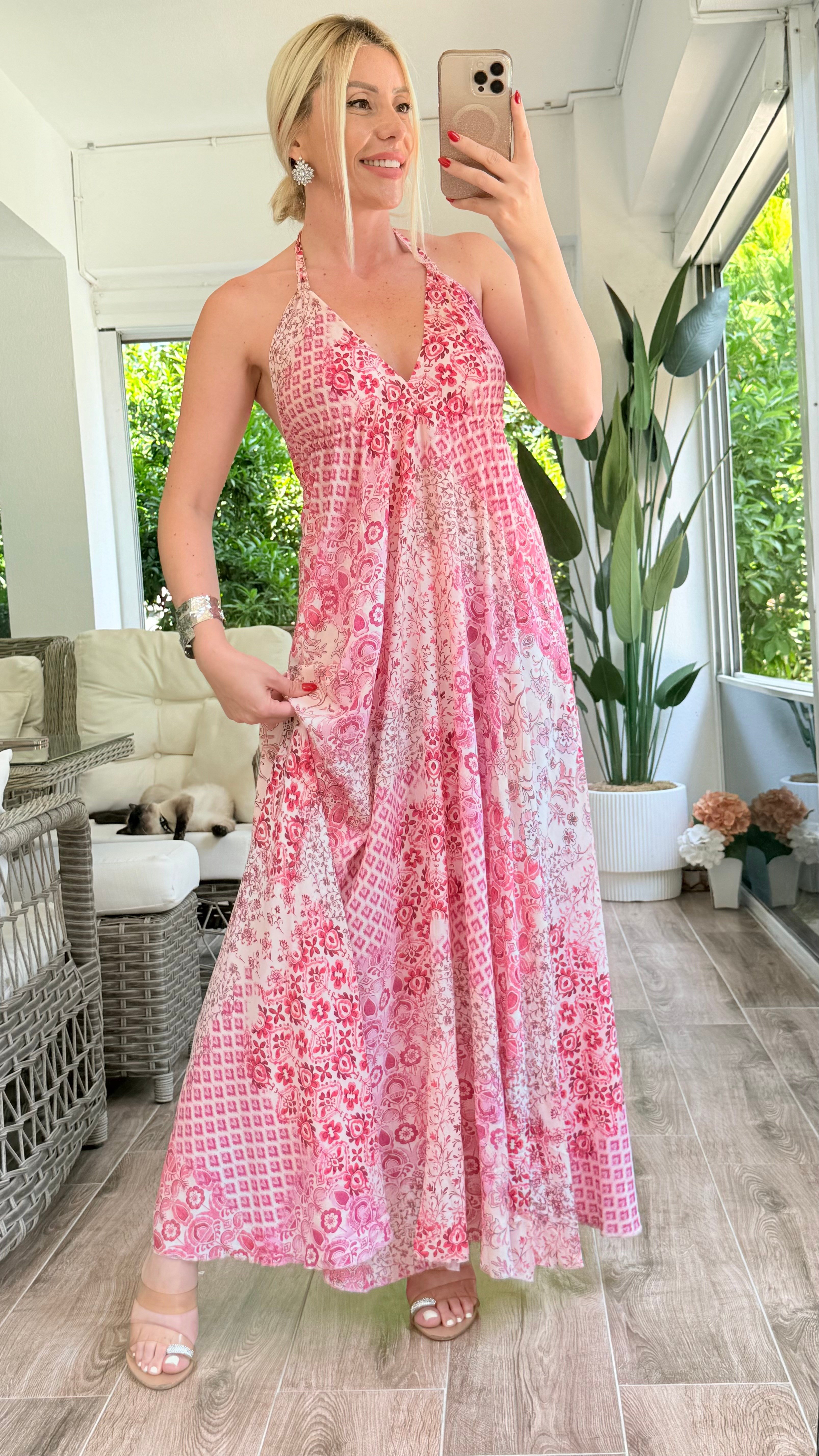 JEYLA PEMBE TASARIM ELBİSE 