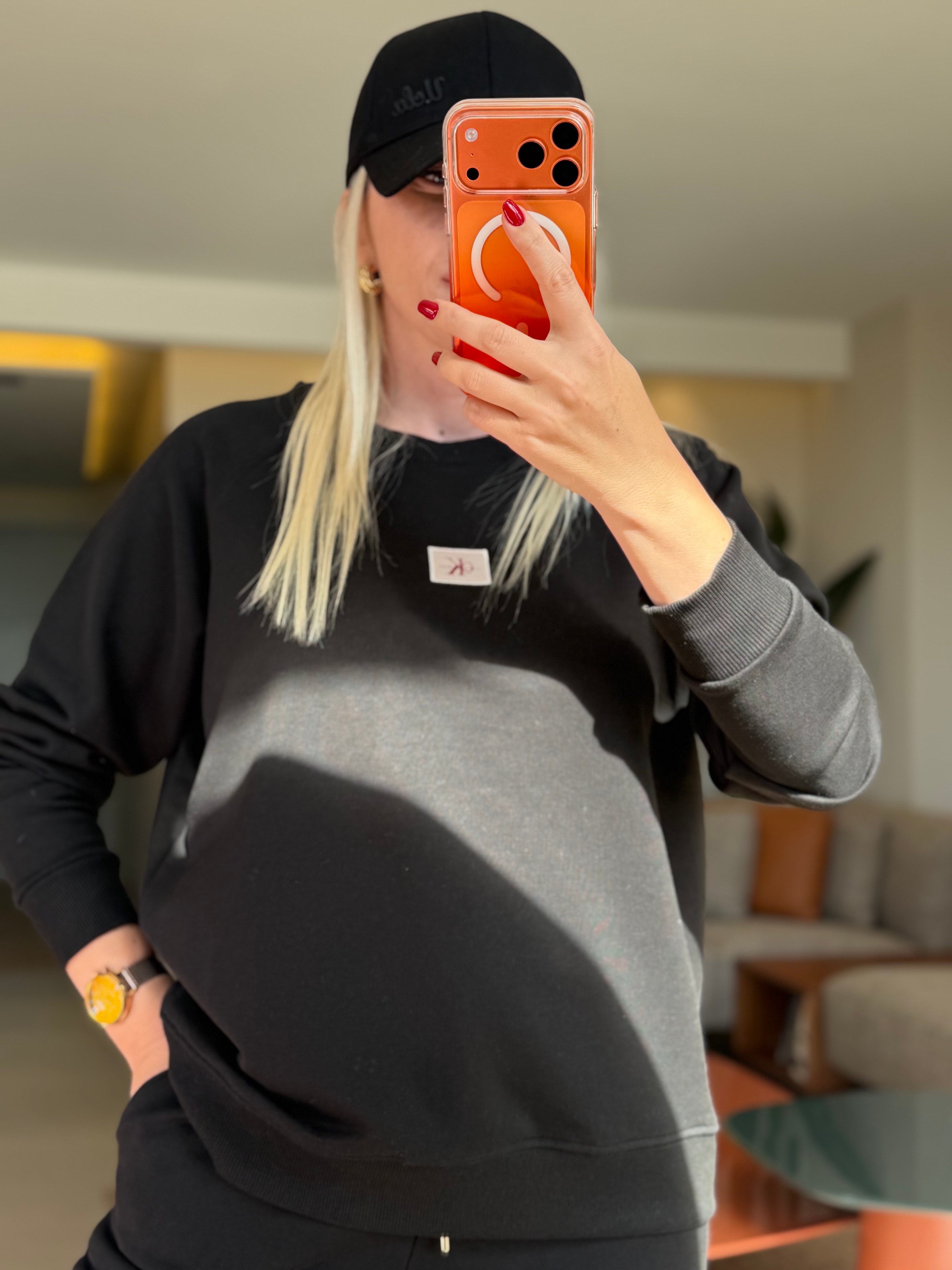 KLAR SİYAH SWEATSHIRT