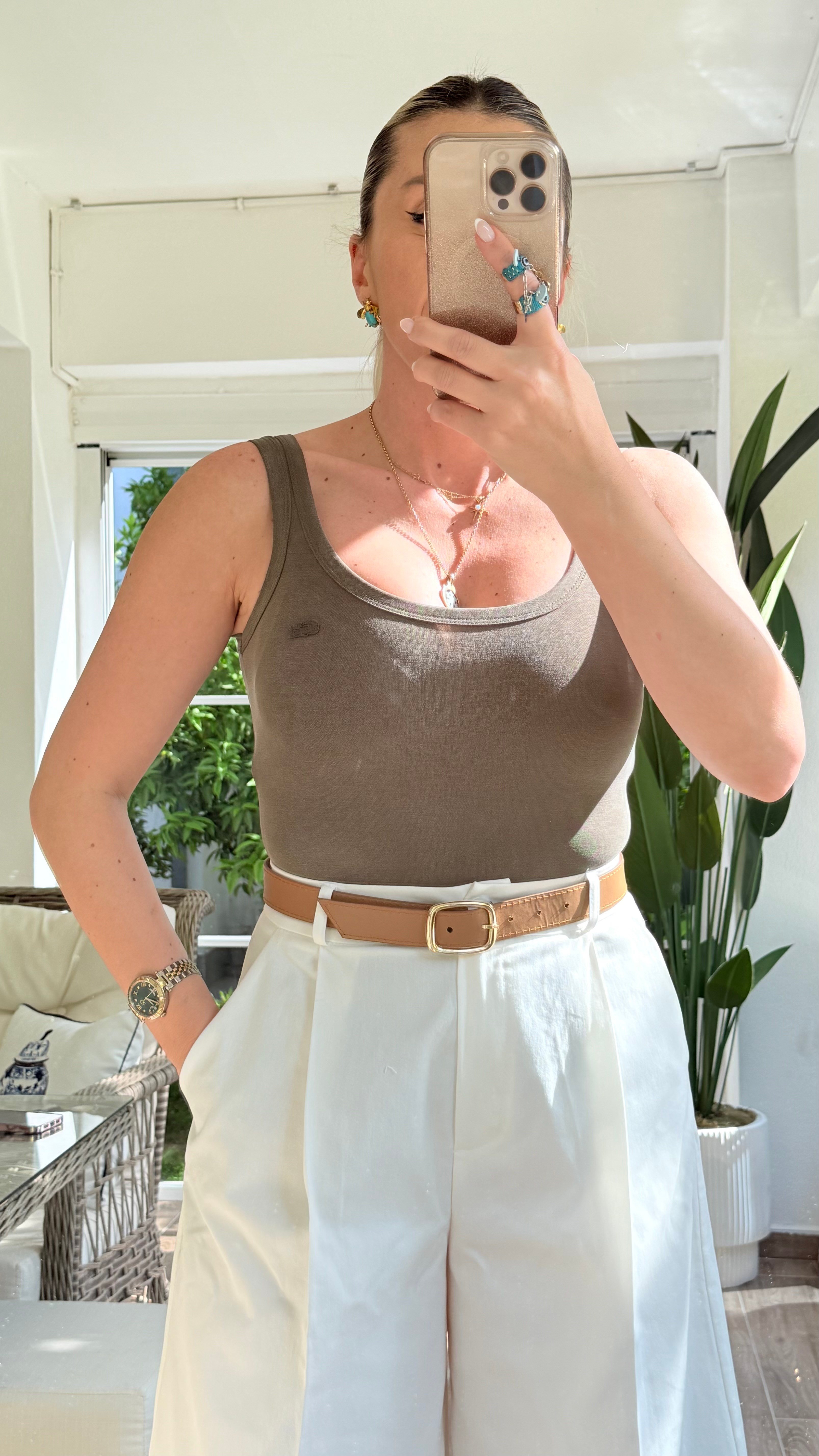 KLESİ KAHVERENGİ ATLET 