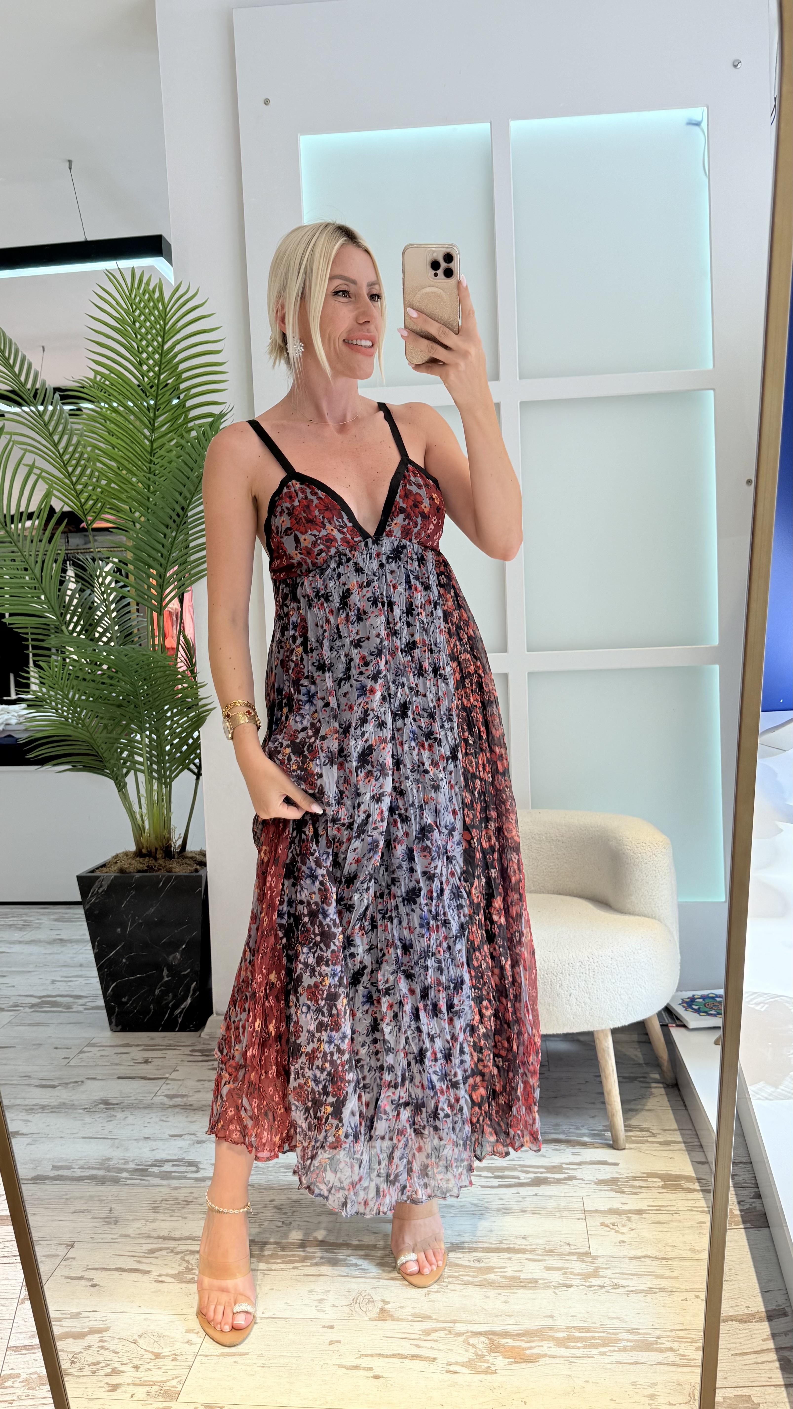 KRAŞ DESENLİ ELBİSE