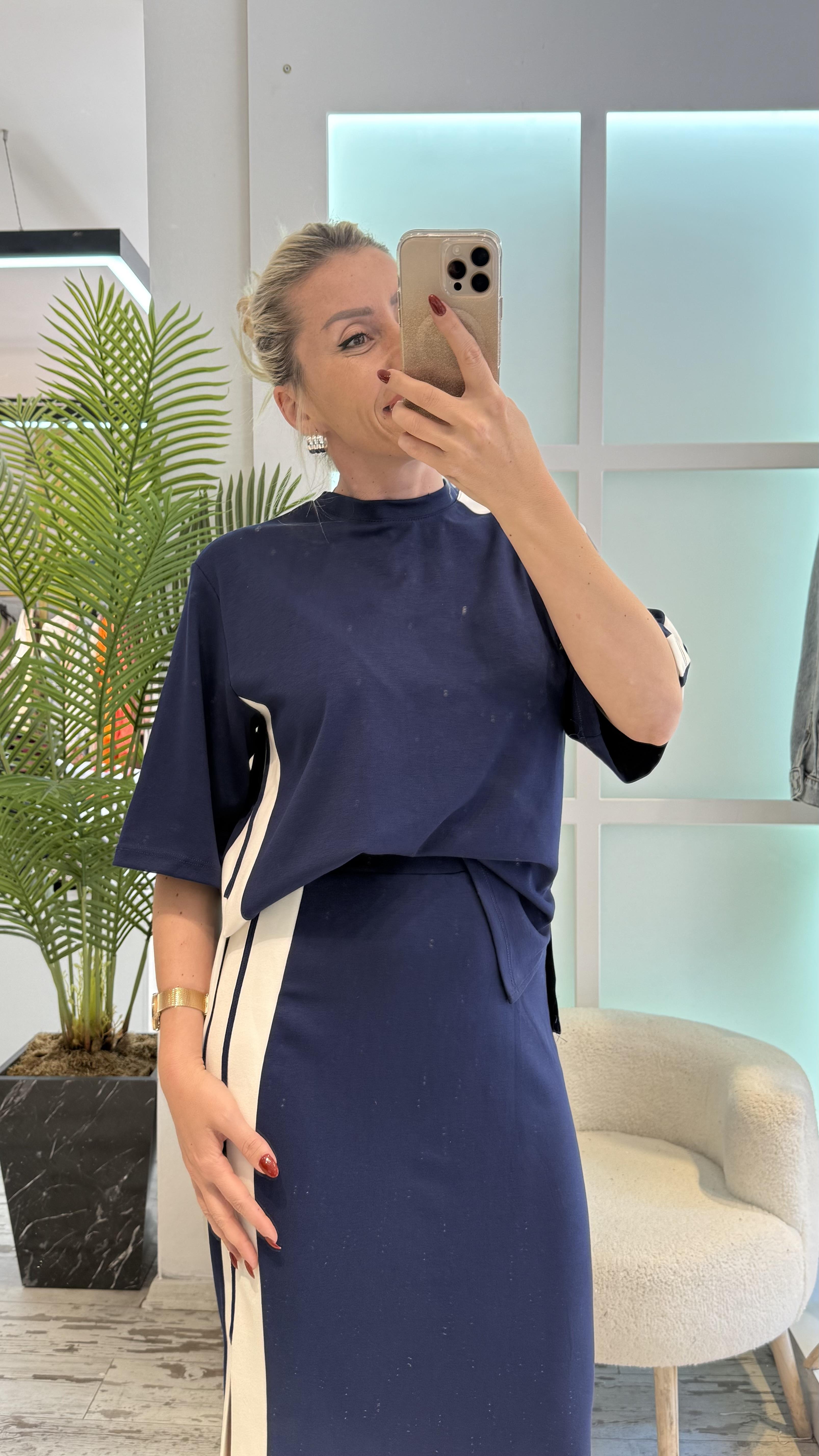 LOLA LACİVERT ETEKLİ TAKIM