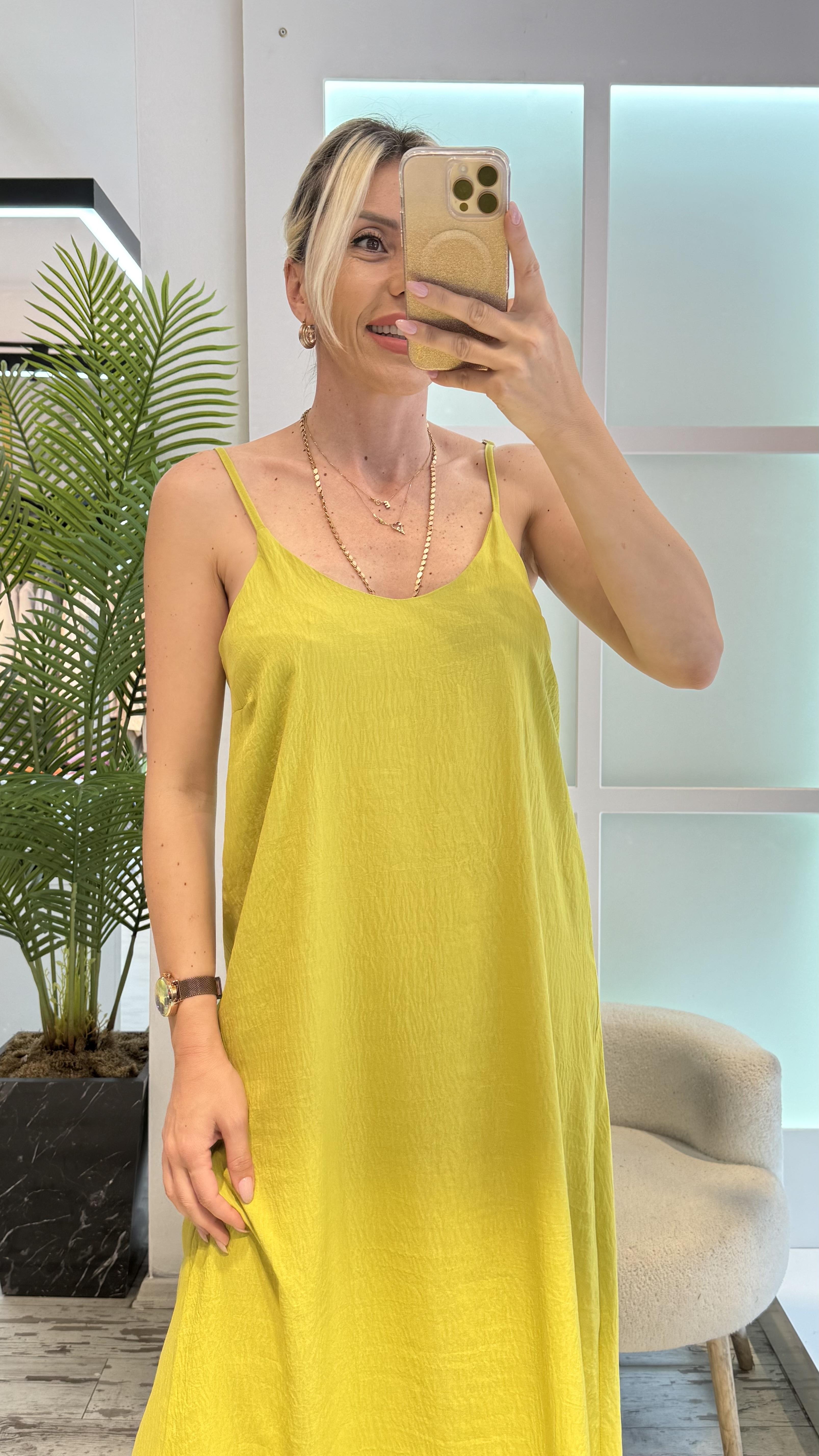 LOVATO CREP YEŞİL ELBİSE