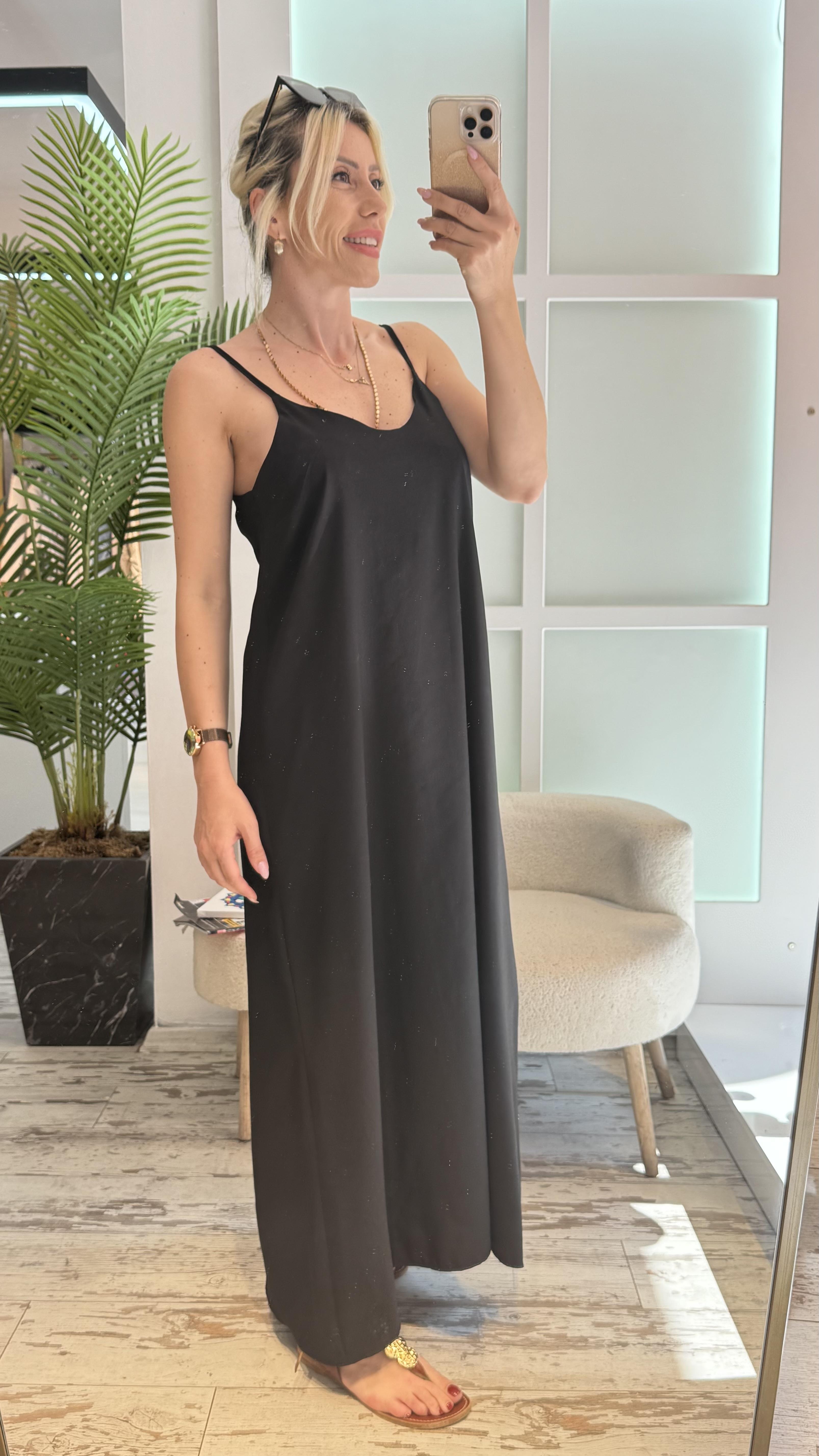 LOVATO SİYAH CREP ELBİSE