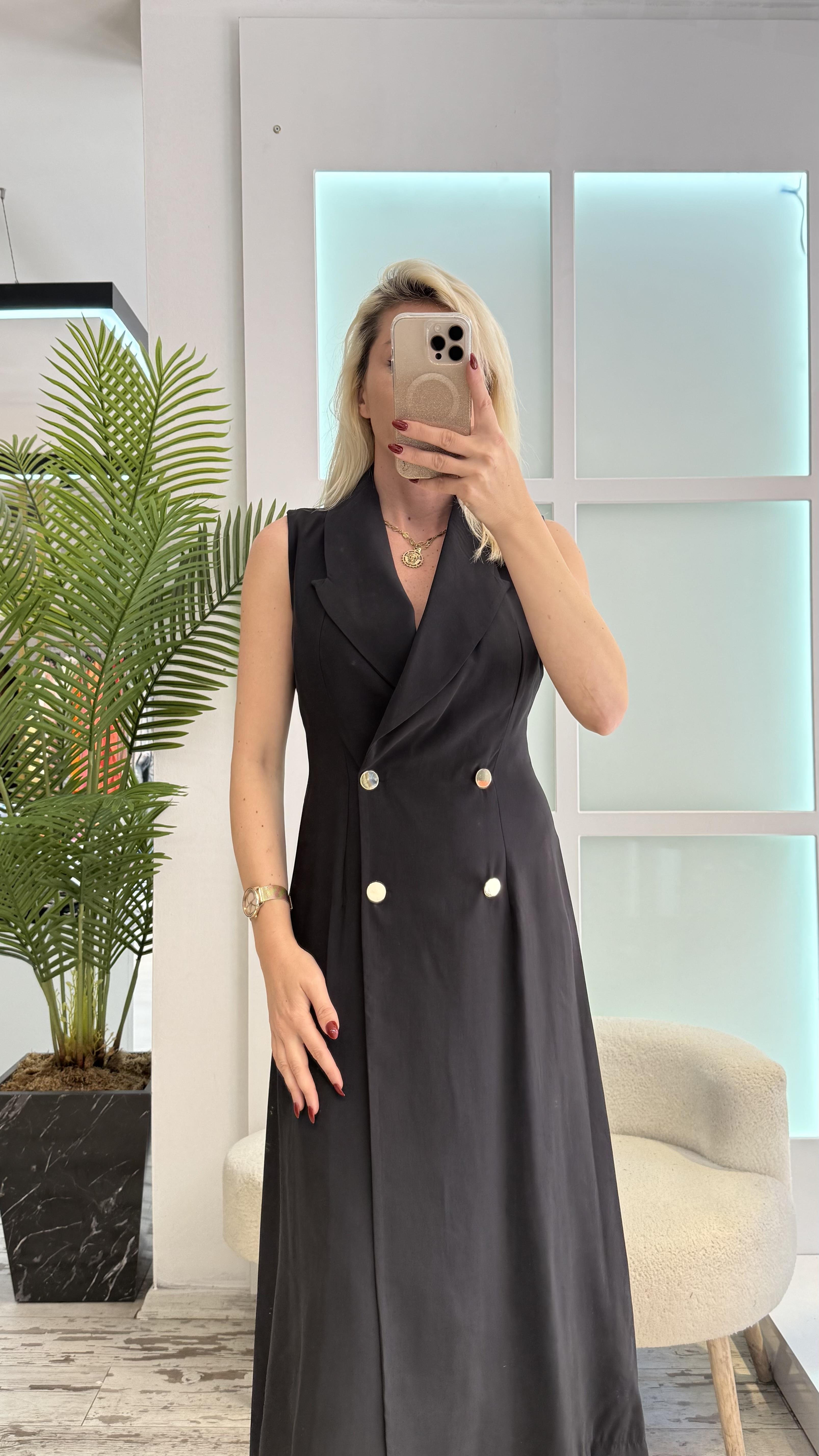 LUNEA  ANTRASİT GÖMLEK ELBİSE