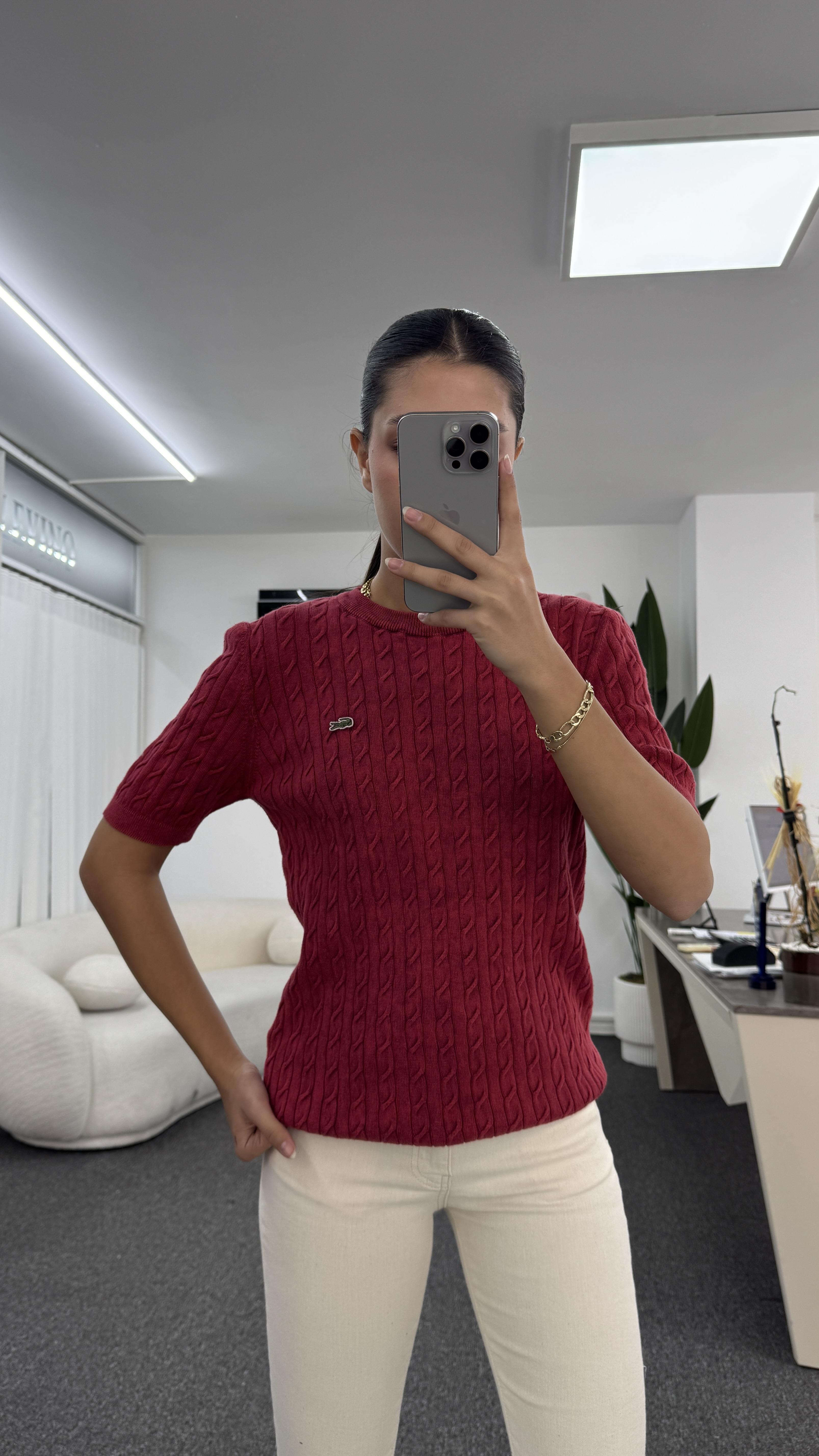 MAY KIRMIZI KISA KOLLU TRİKO KAZAK