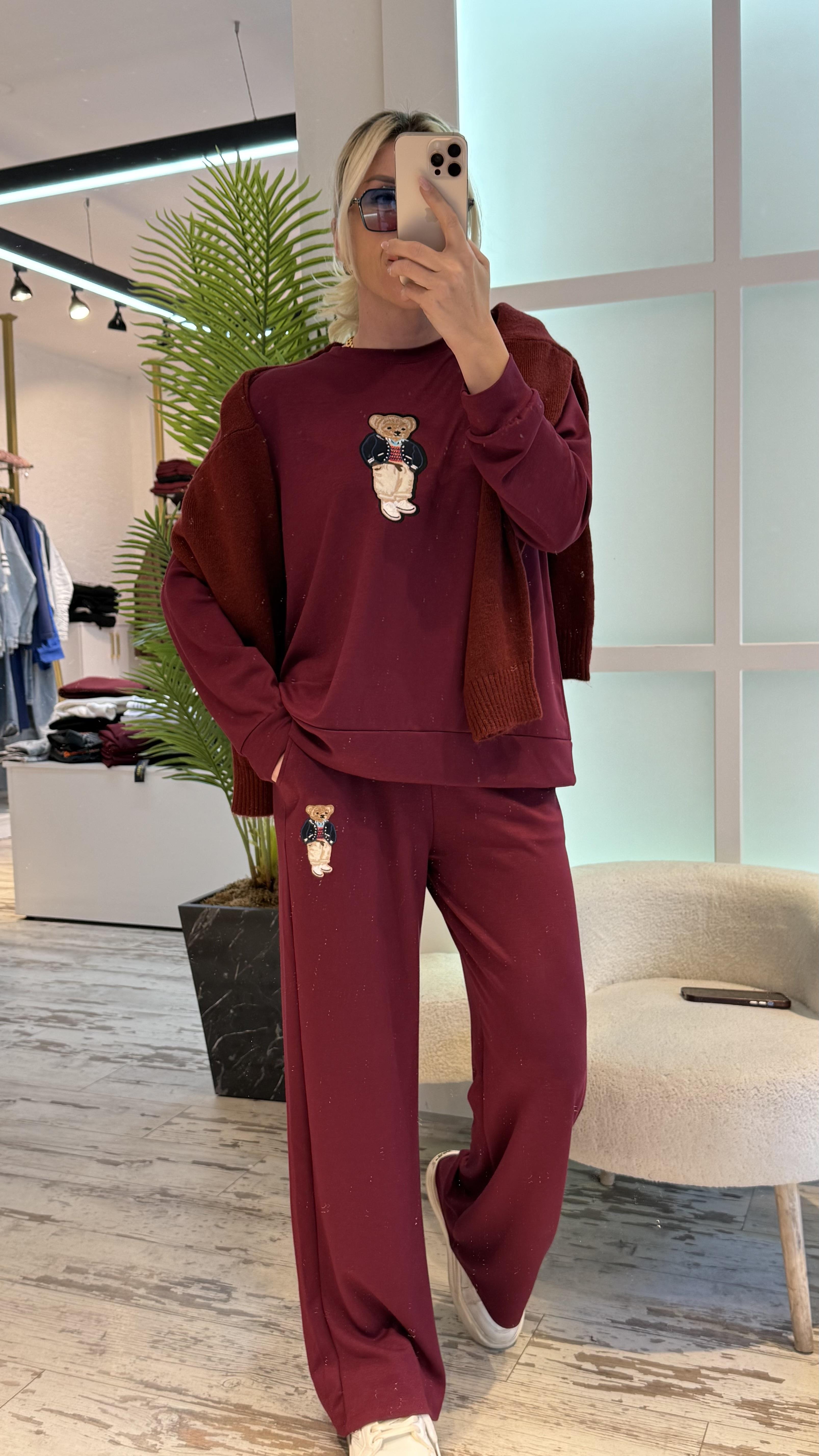 NİCE BORDO EŞOFMAN TAKIMI