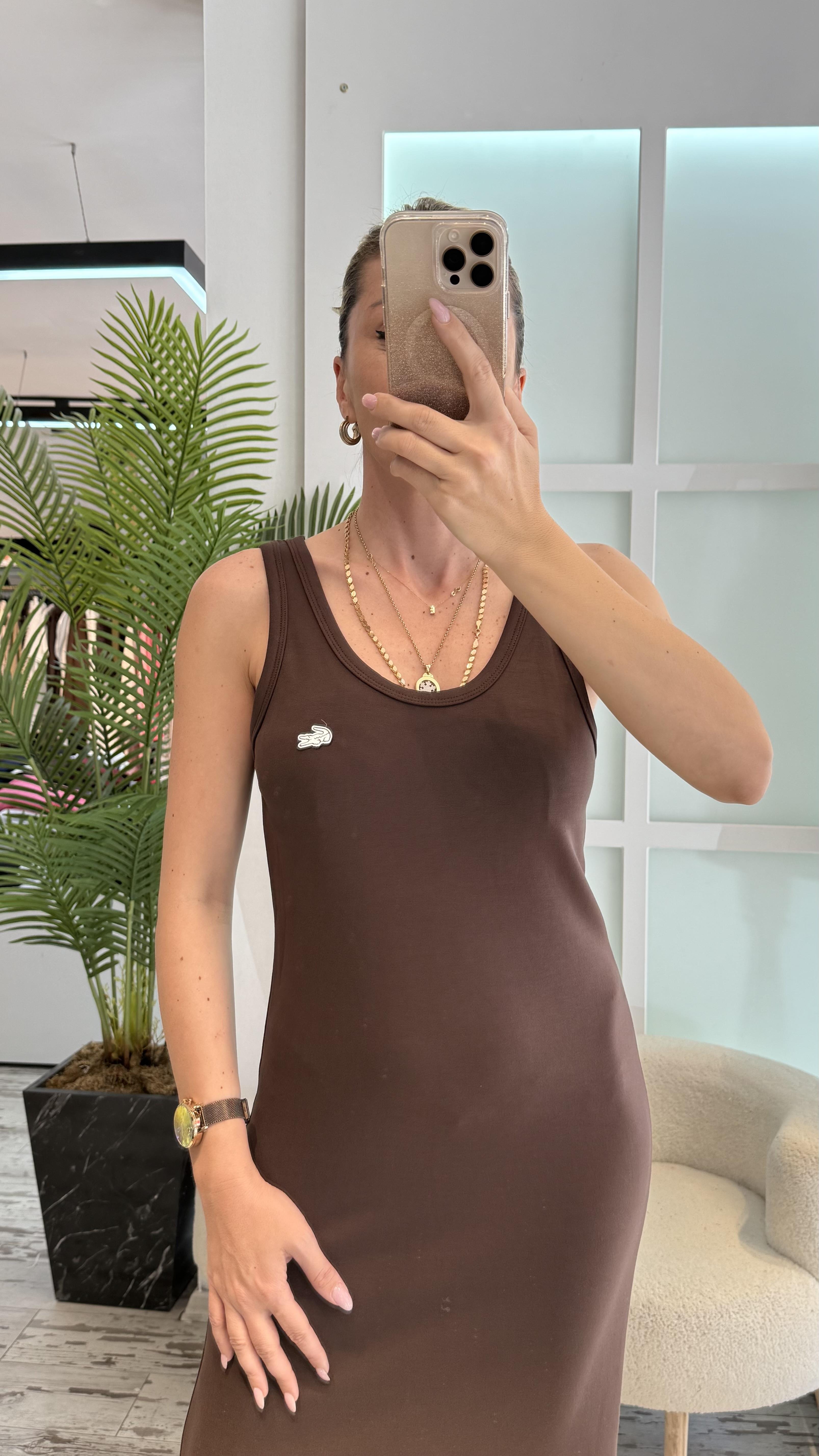 OPHELİA KAHVERENGİ ELBİSE