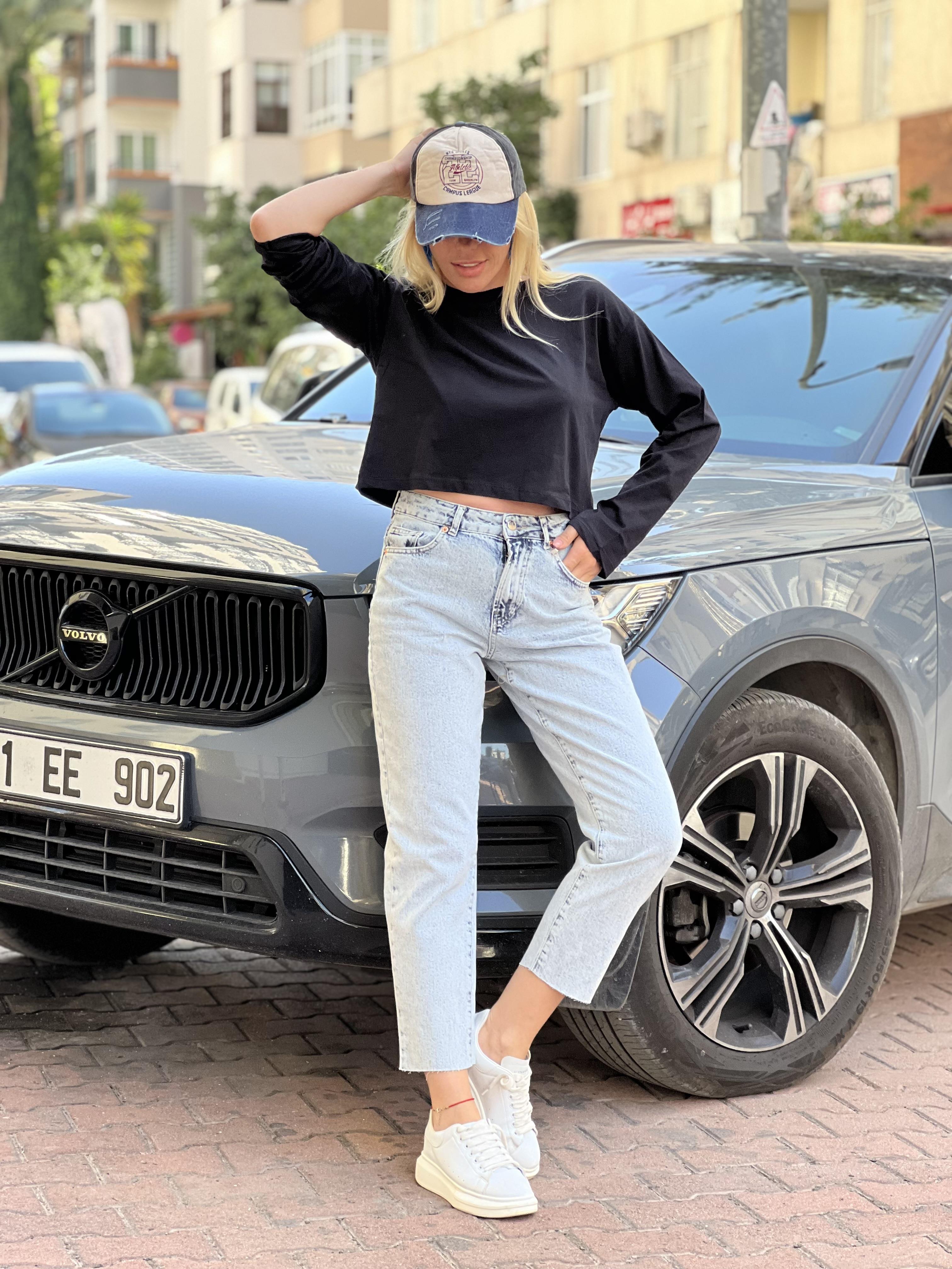 orj marka kısa siyah crop 