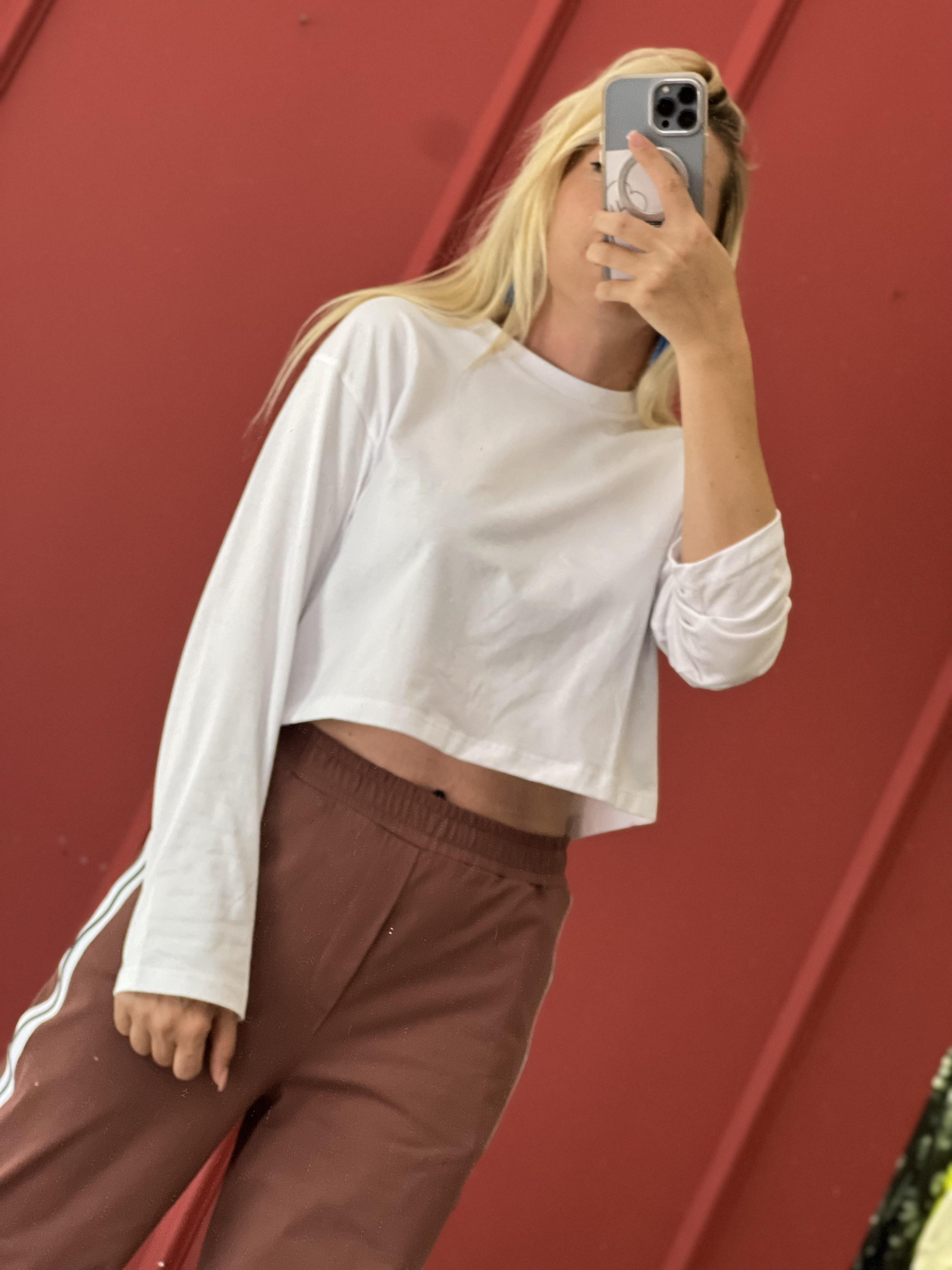 Orj marka uzun kollu crop sweat 