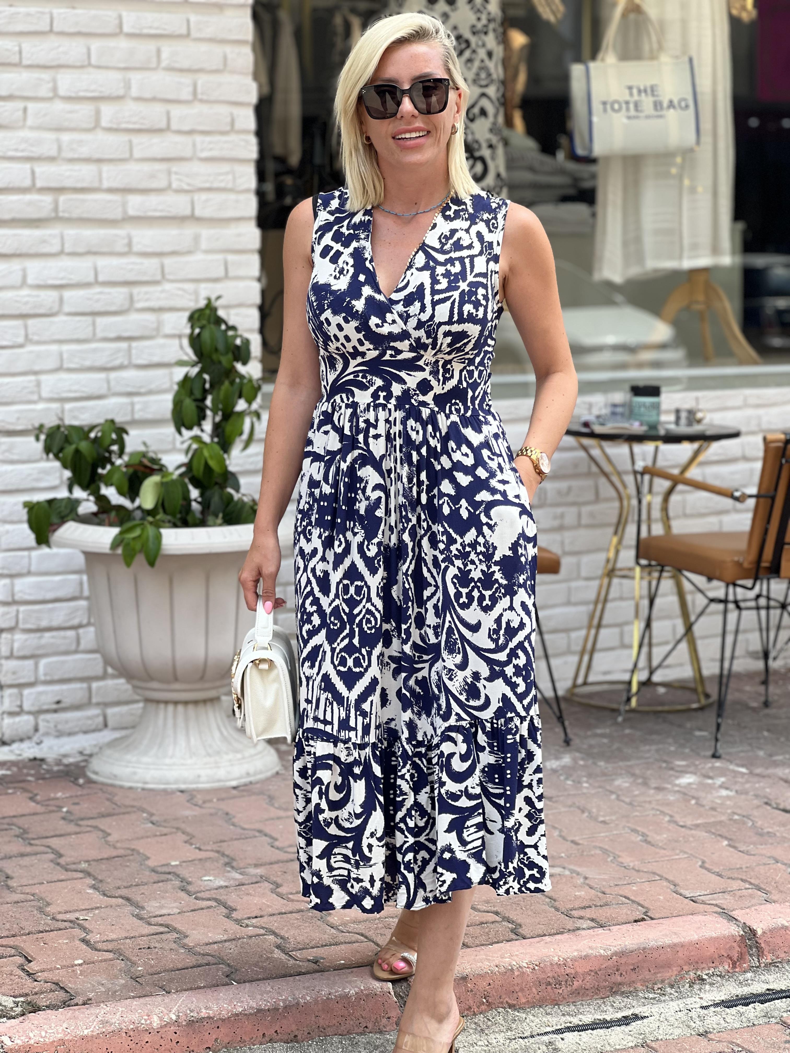 PANOPLY LACİVERT ELBİSE