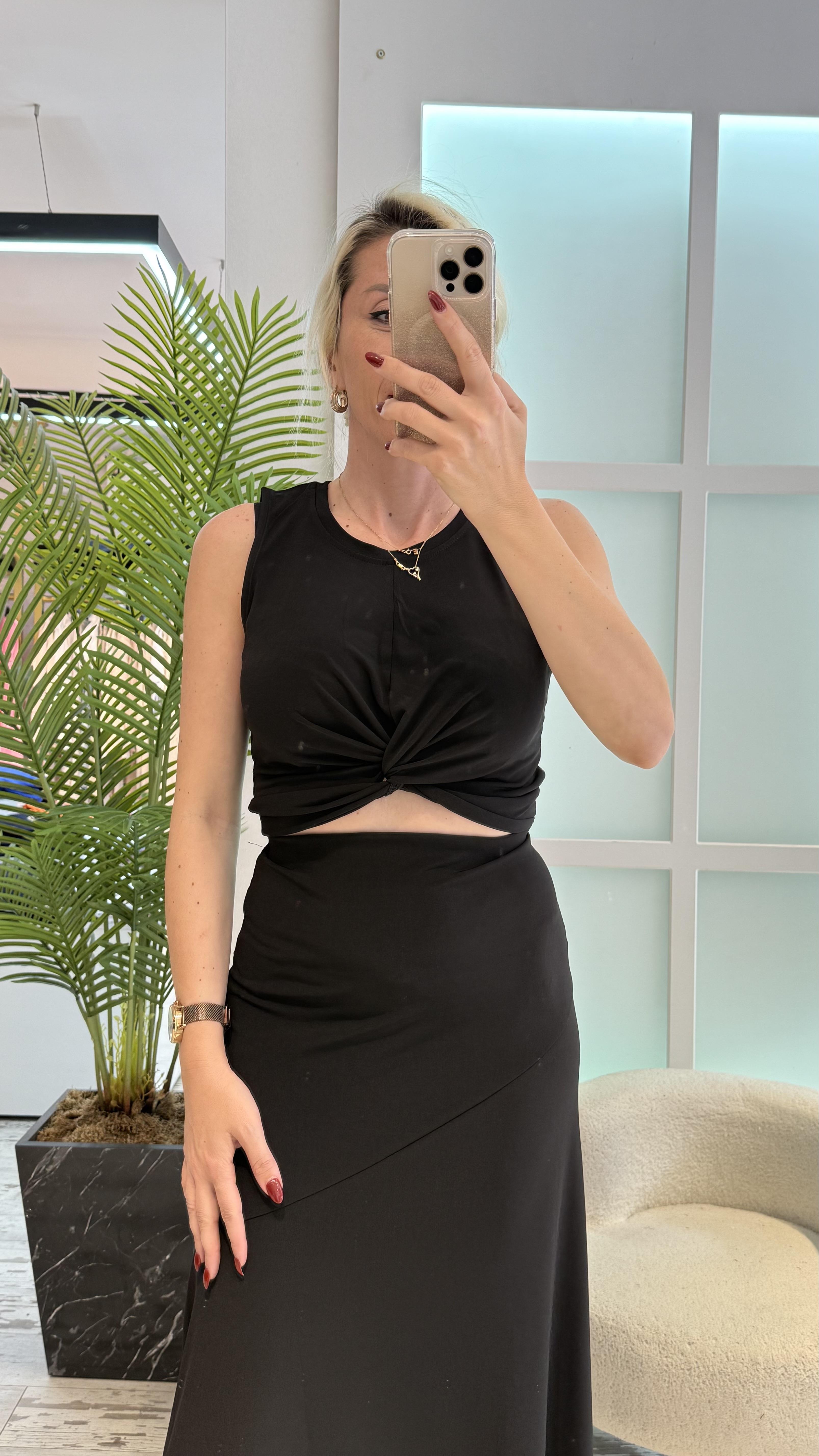 PONLEY SİYAH ETEK TAKIM