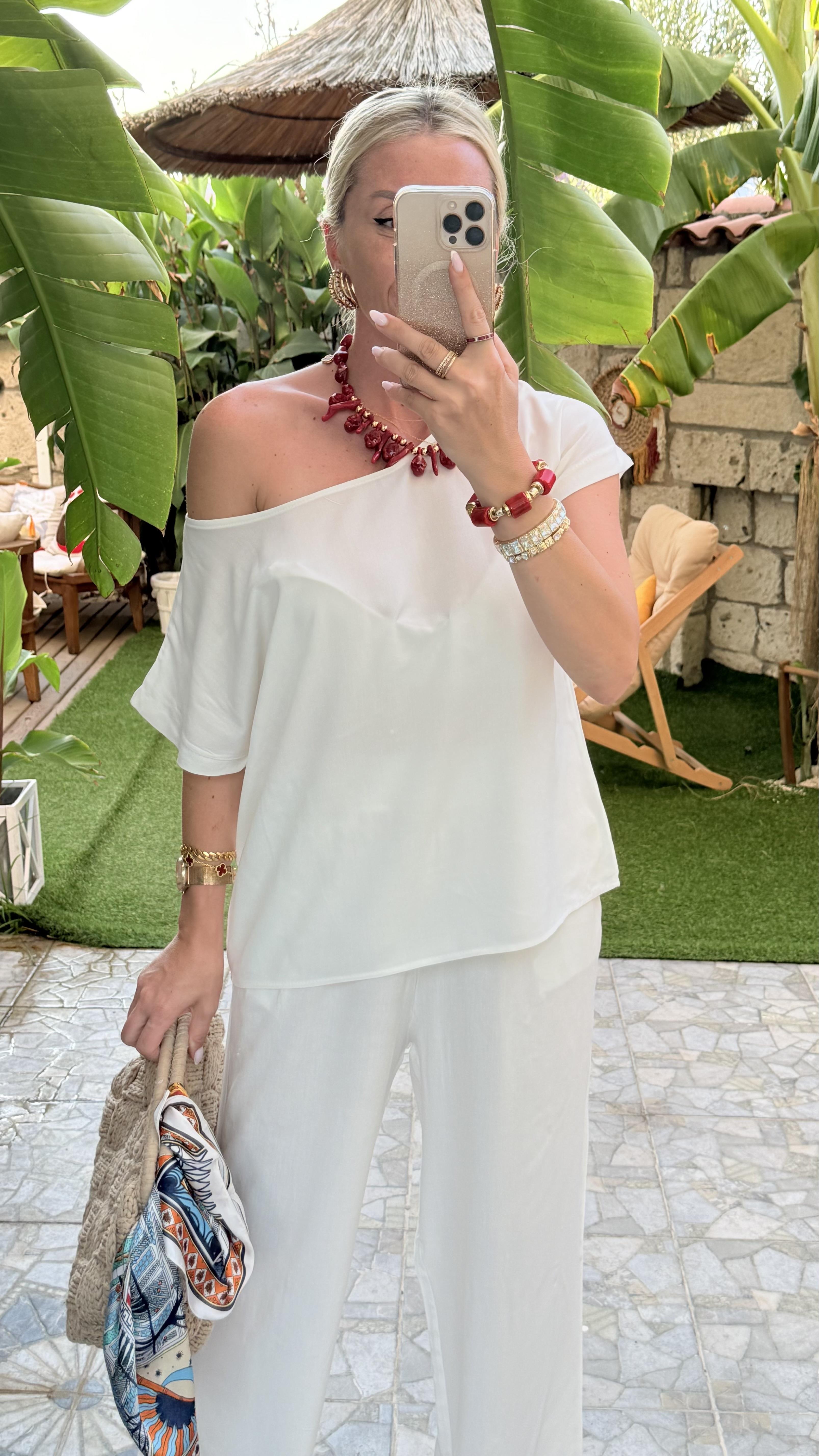 POPPY BEYAZ VİSCON TAKIM 