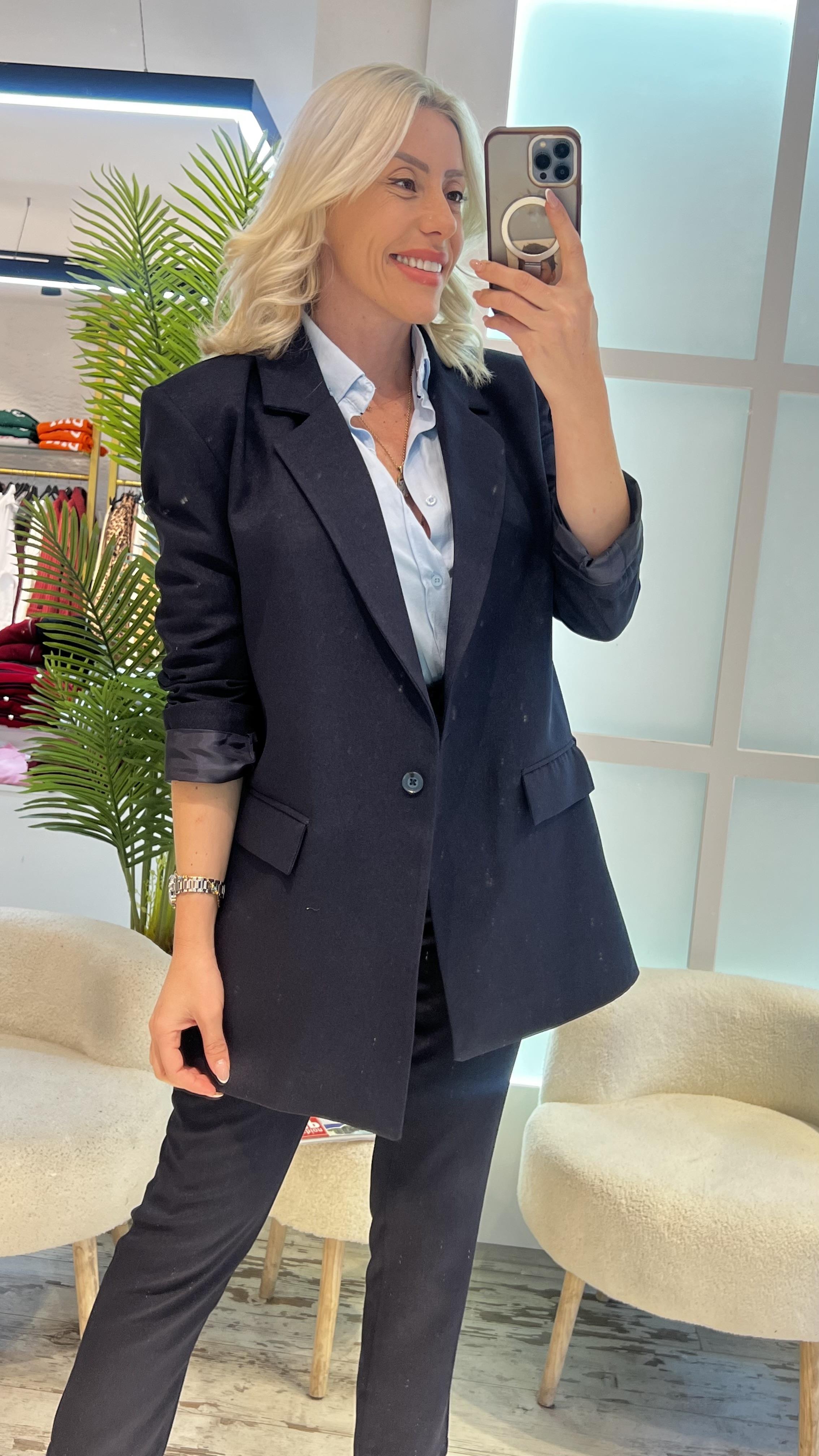 ROS LACİVERT BLAZER CEKET