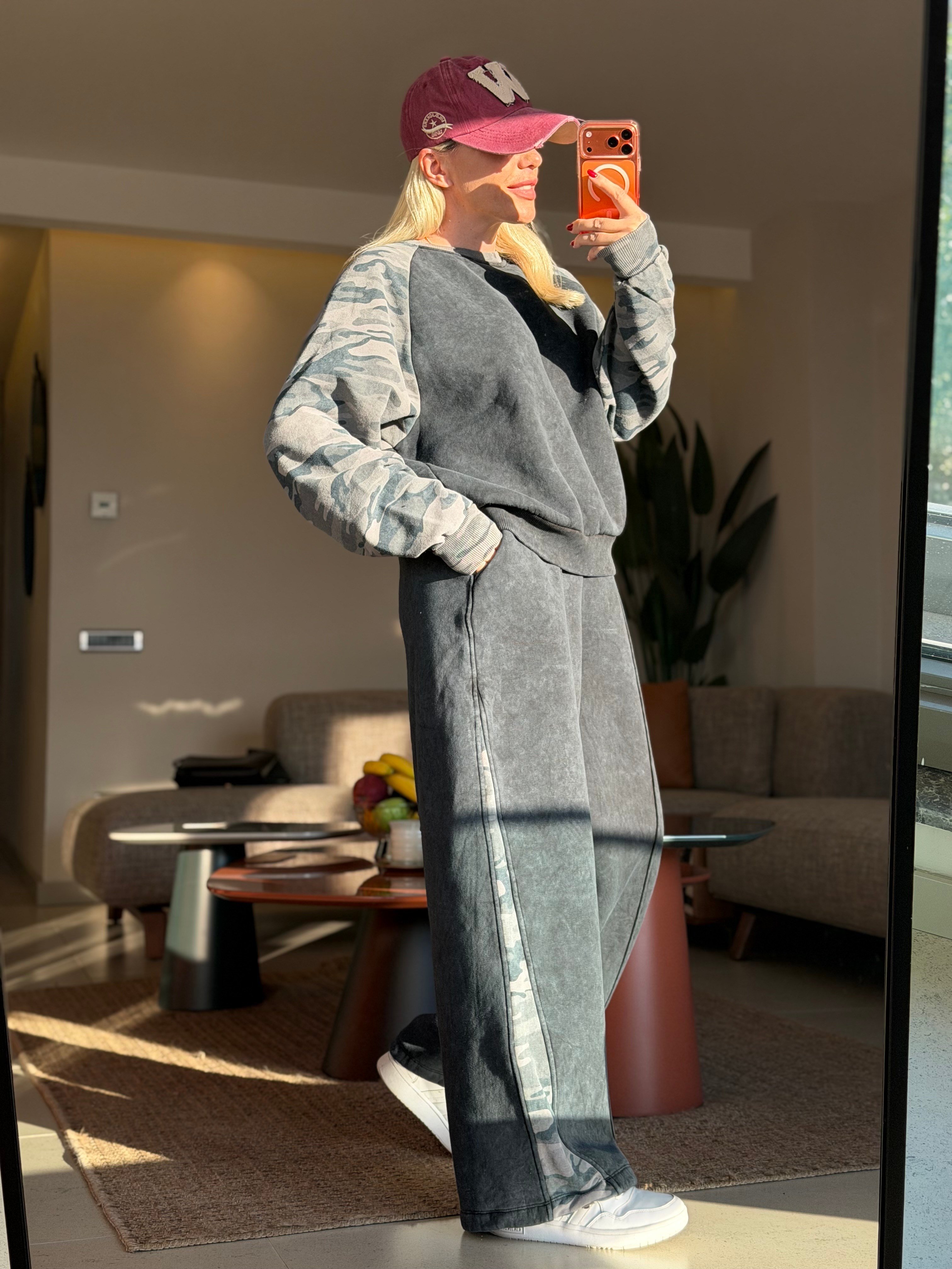 SİYAH KAMUFLAJ EŞOFMAN TAKIMI