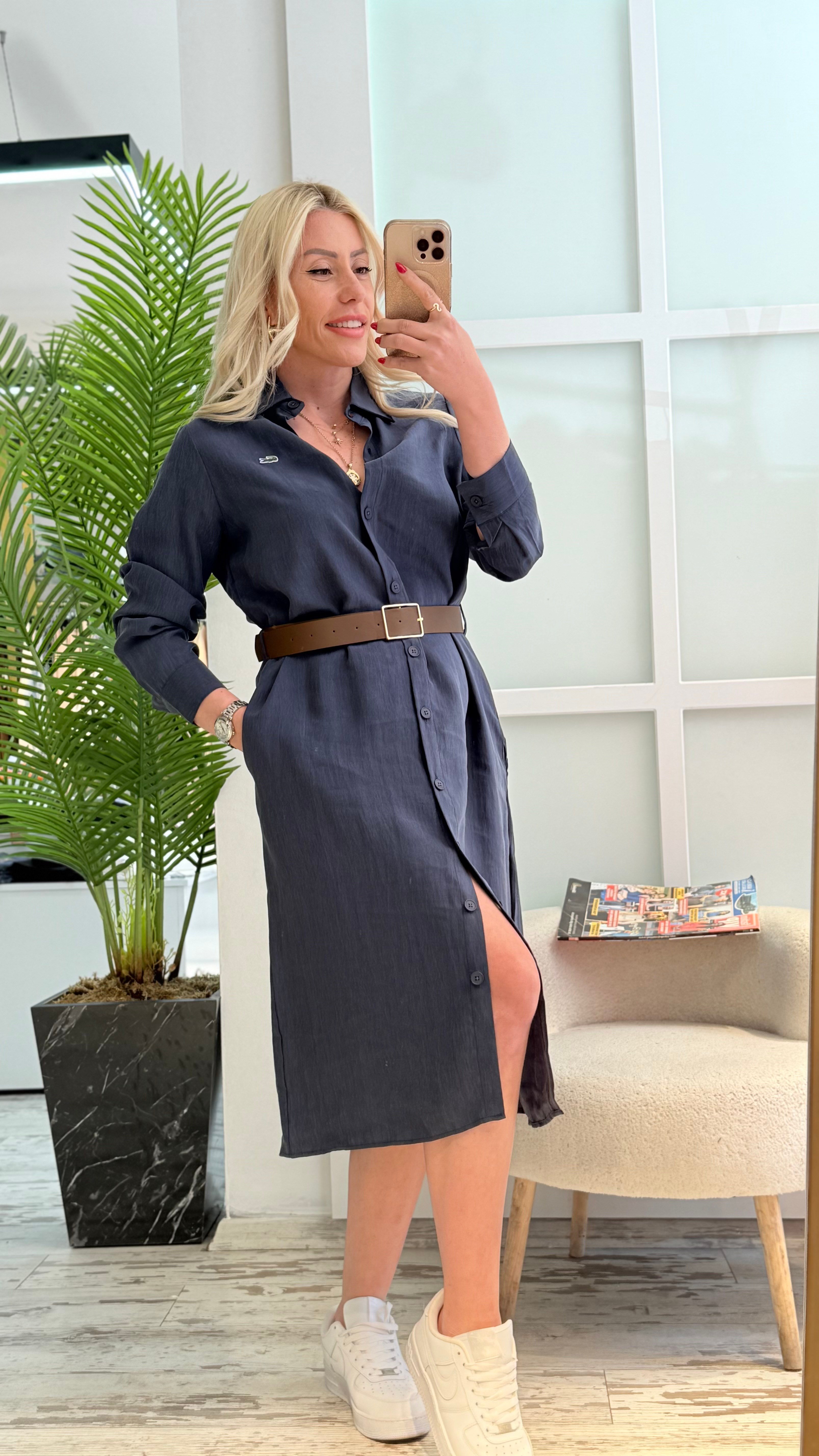 STEFF İNDİGO MAVİ  ELBİSE