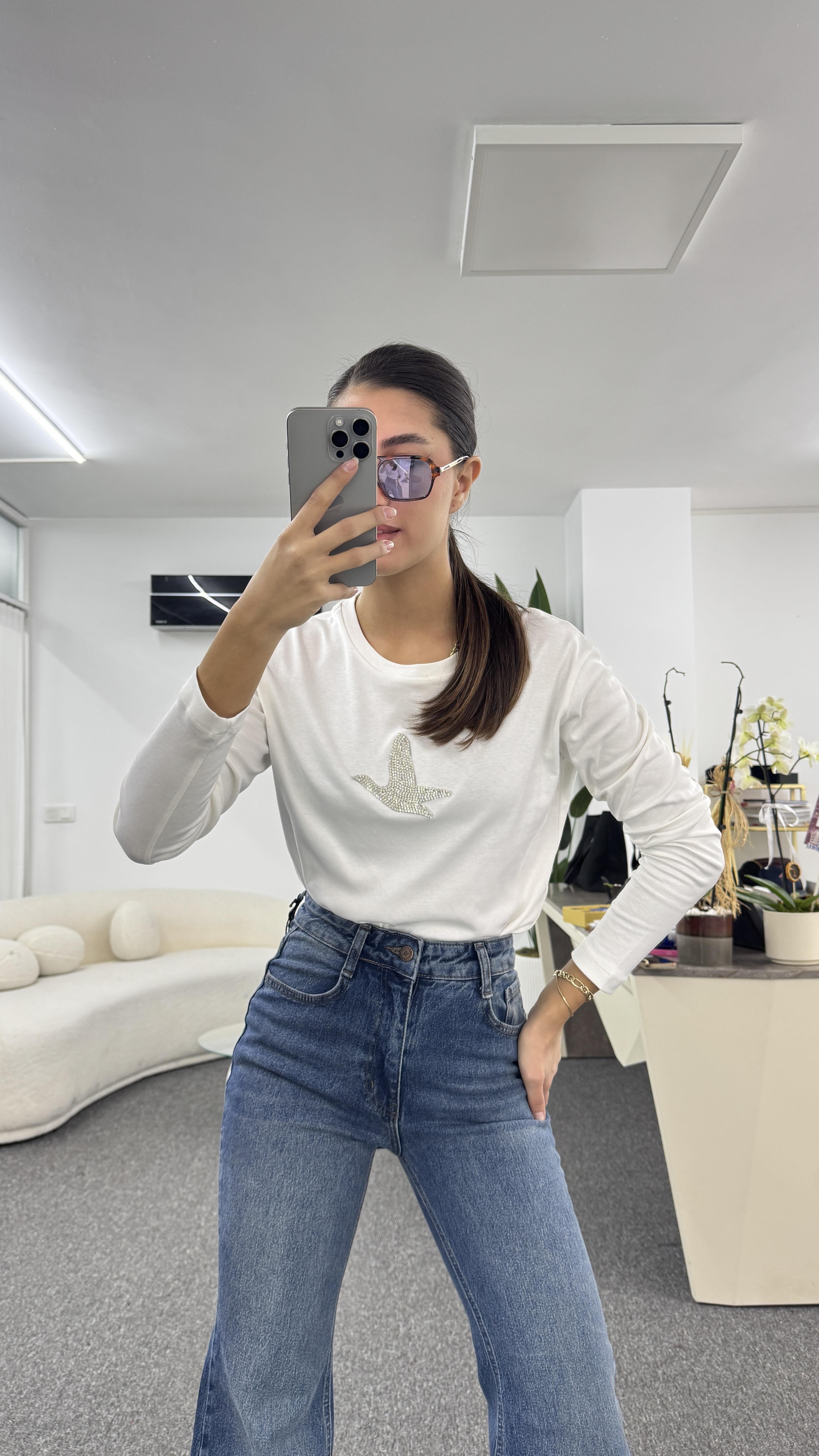 WAYLON BEYAZ SWEATSHIRT