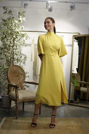 Tasarım Sarı Elbise
