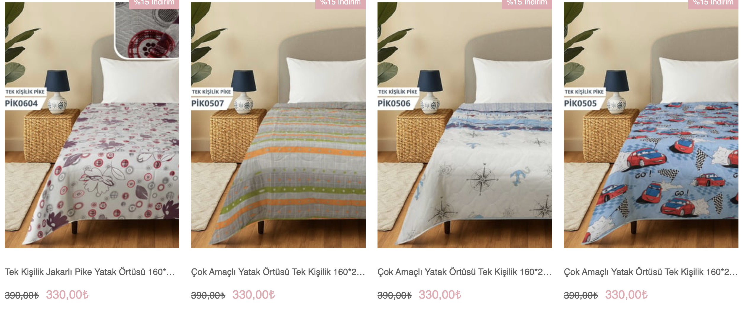 Viemor Ev Tektili pike örtüsü