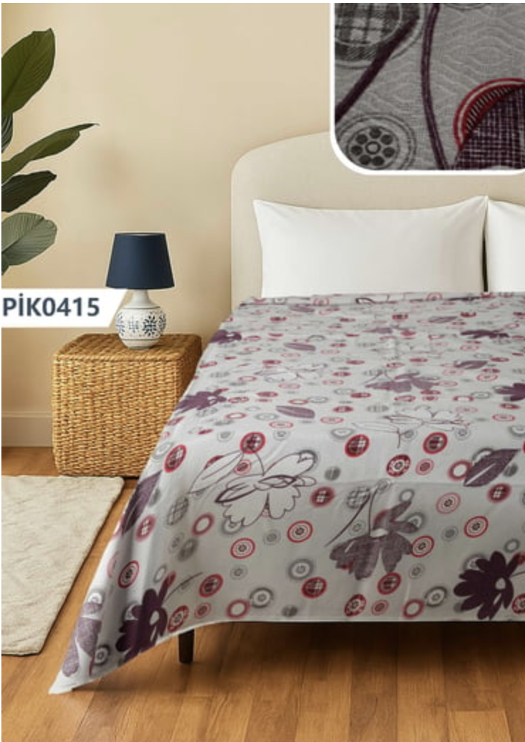 Çift Kişilik jakarlı pike yatak örtüsü