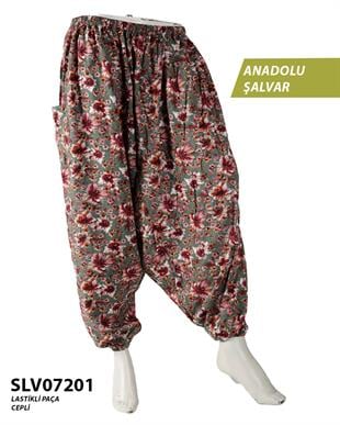 Viskon Lastik Palça Anadolu Şalvar (Cepli) SLV07201-9241SLV07201