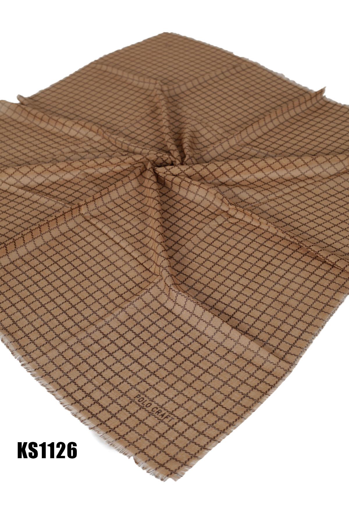 Desenli Flamlı Eşarp 100*100cm KS1126-1019KS1126