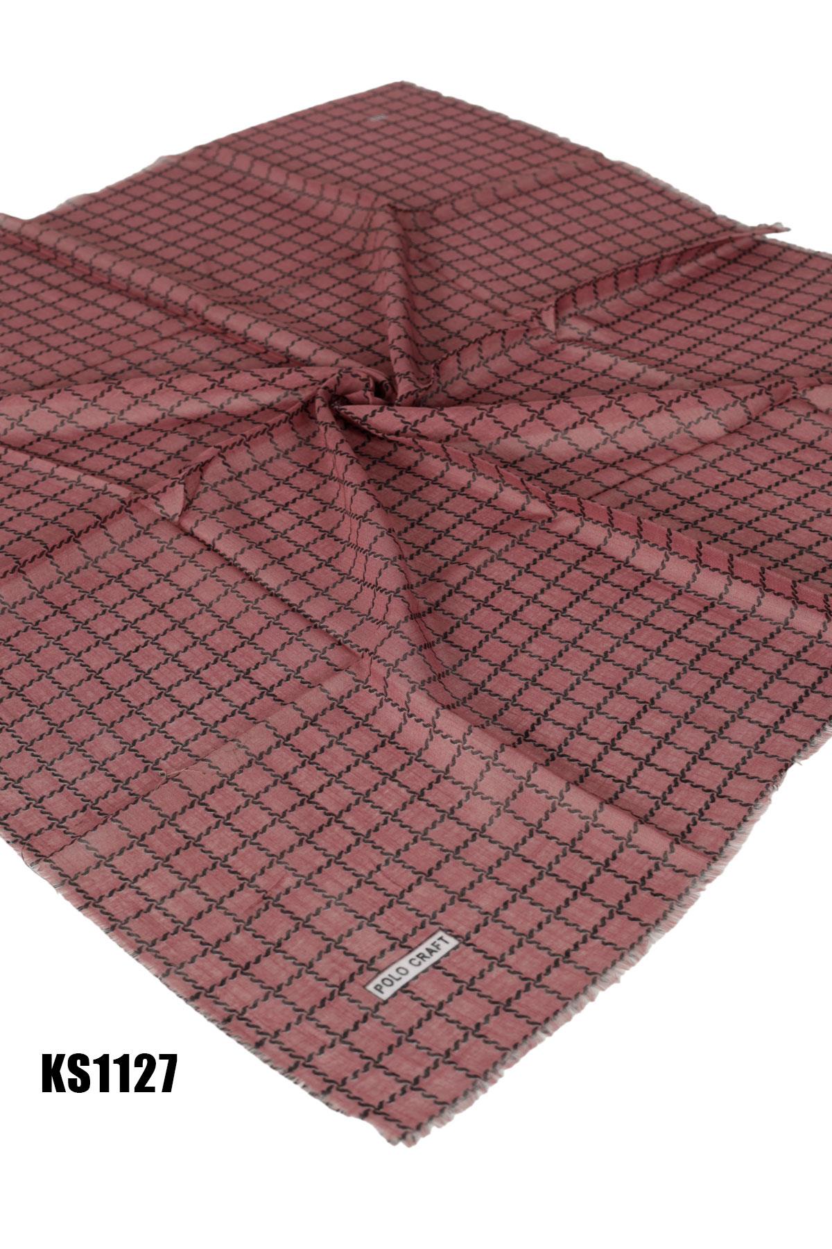 Desenli Flamlı Eşarp 100*100cm KS1127-1020KS1127