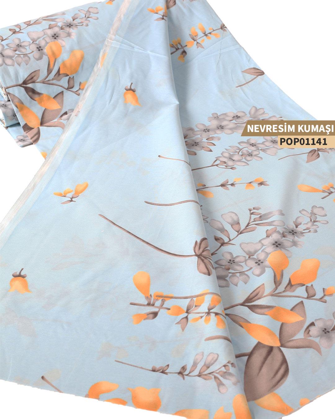 DESENLİ Poplin Nevresim Kumaşı En 240 cm-POP01141-141POP01141