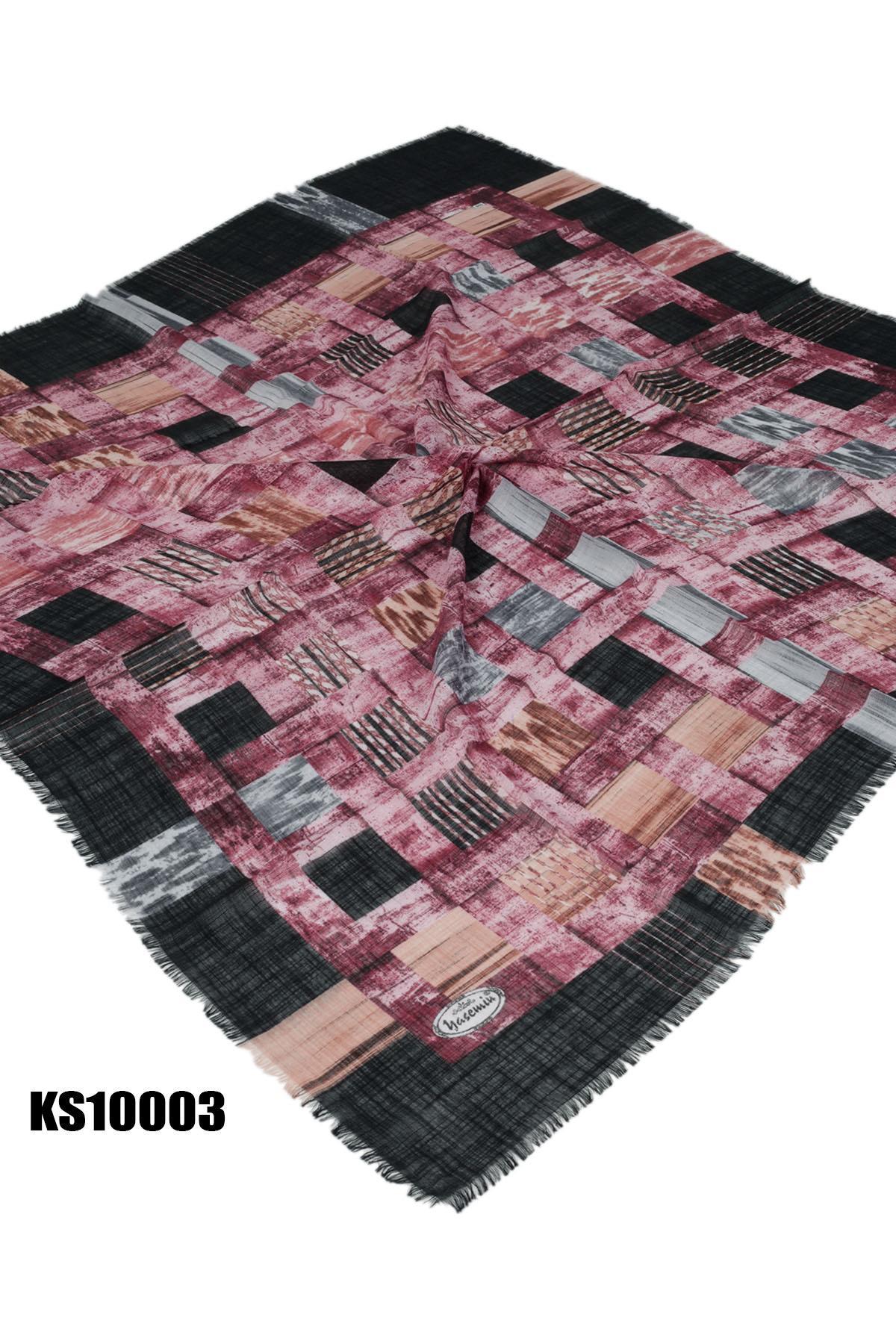 Kampanyalı Desenli Flamlı Eşarp KS10003-1635KS10003-1635